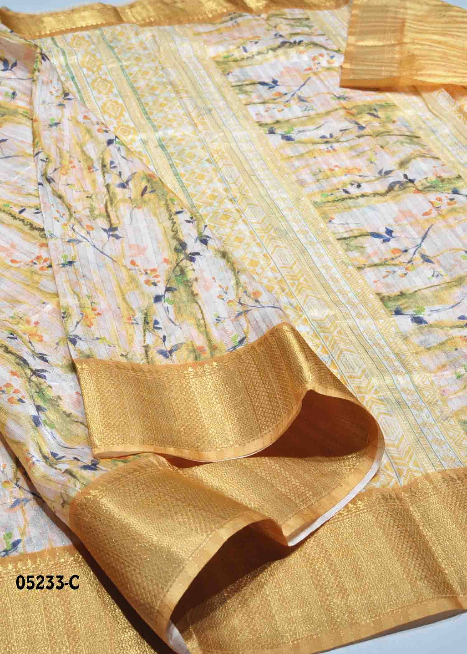 Madhumitha - 05233-C Tan Color Excellent Fancy Cotton Saree CM1402286 (RR1D)