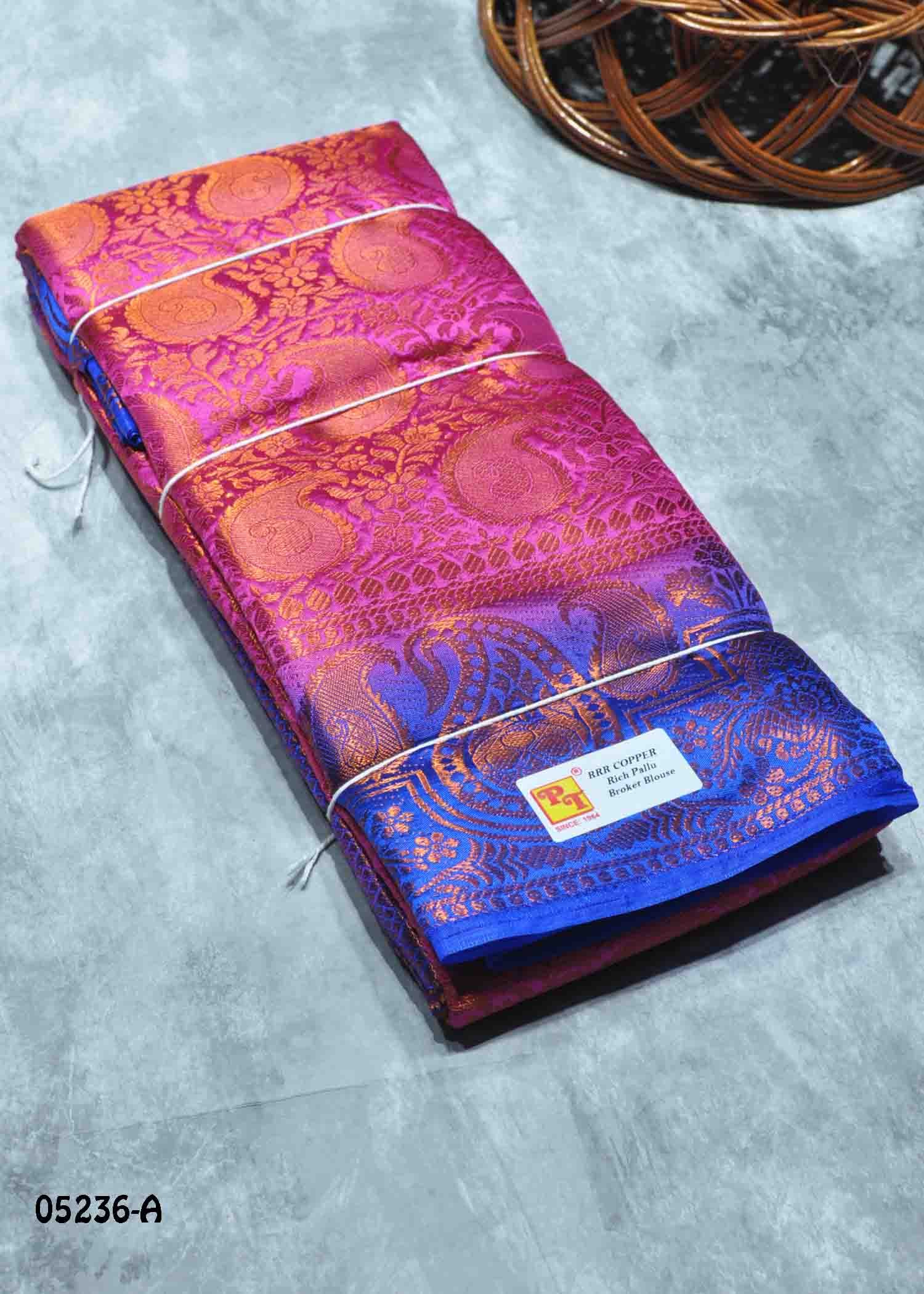 Devika - 05236-A DarkPink Color Traditional Raw Silk Saree CM1409510 (RR1E)