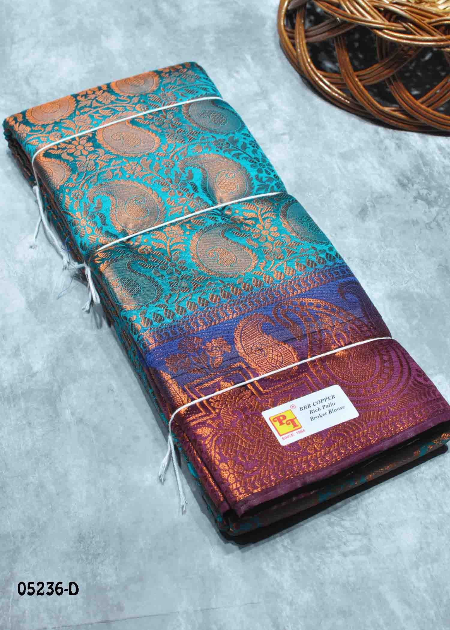 Devika - 05236-D SkyBlue Color Traditional Raw Silk Saree CM1409510 (RR1E)