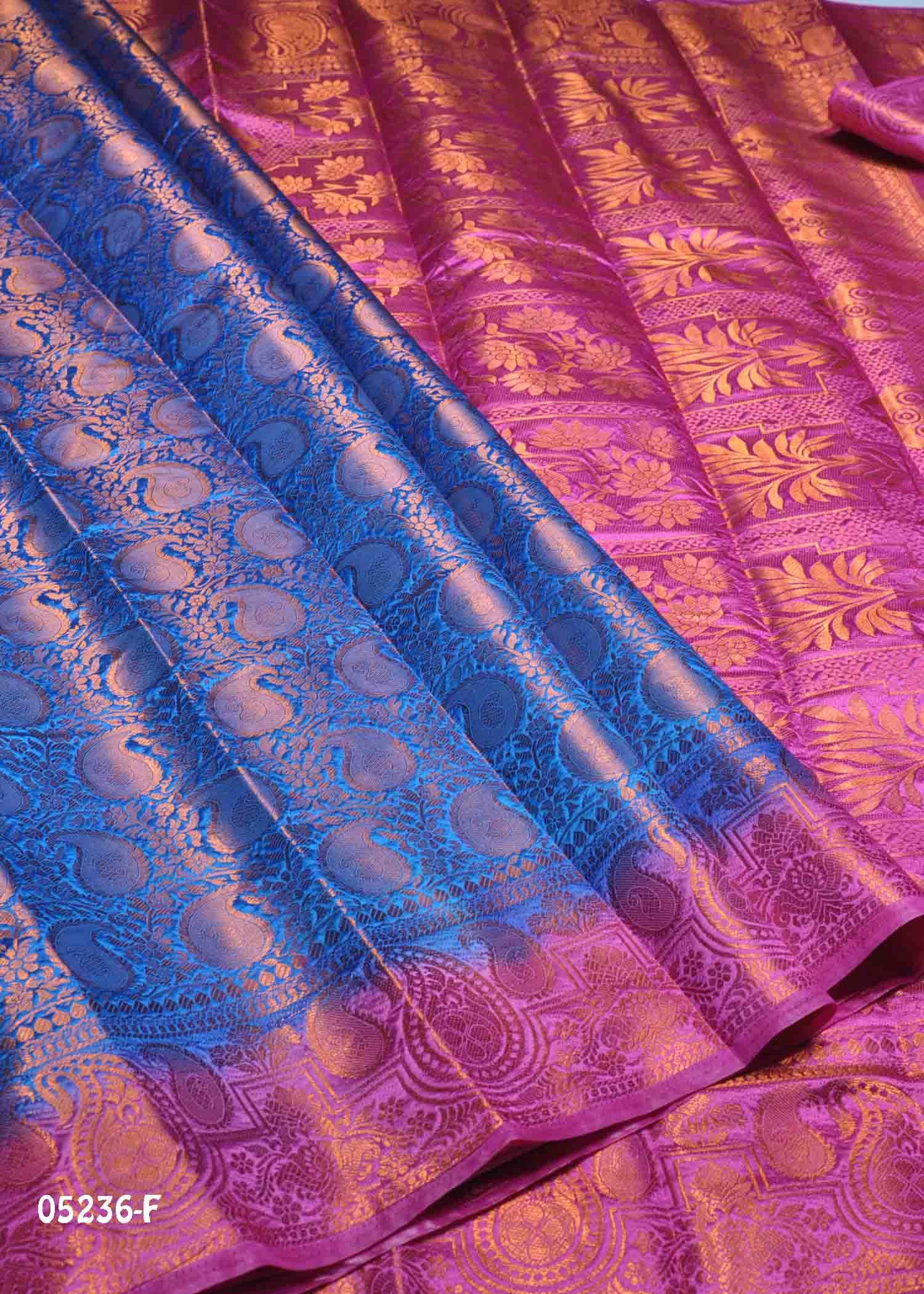 Devika - 05236-F InkBlue Color Traditional Raw Silk Saree CM1409510 (RR1E)