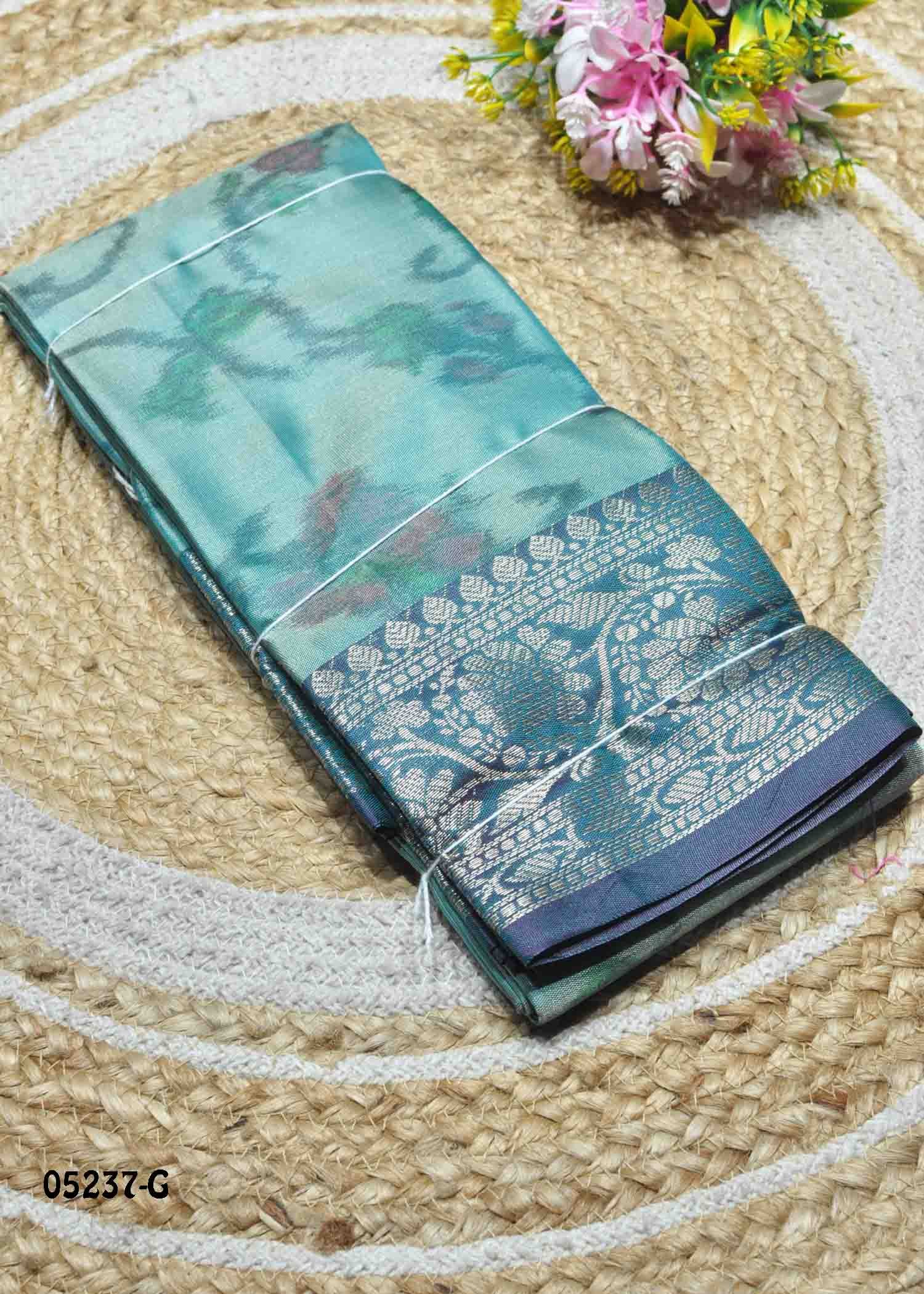 Yazhini - 05237-G CeleteBlue Color Traditional Pochampally Silk Saree CM1405920 (RR1E)
