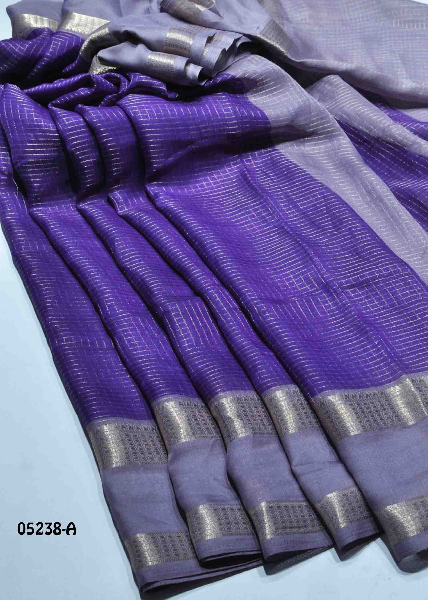Vaishnavi - 05238-A Violet Color Trendy Moss Chiffon Saree CM1398930 (RR1E)