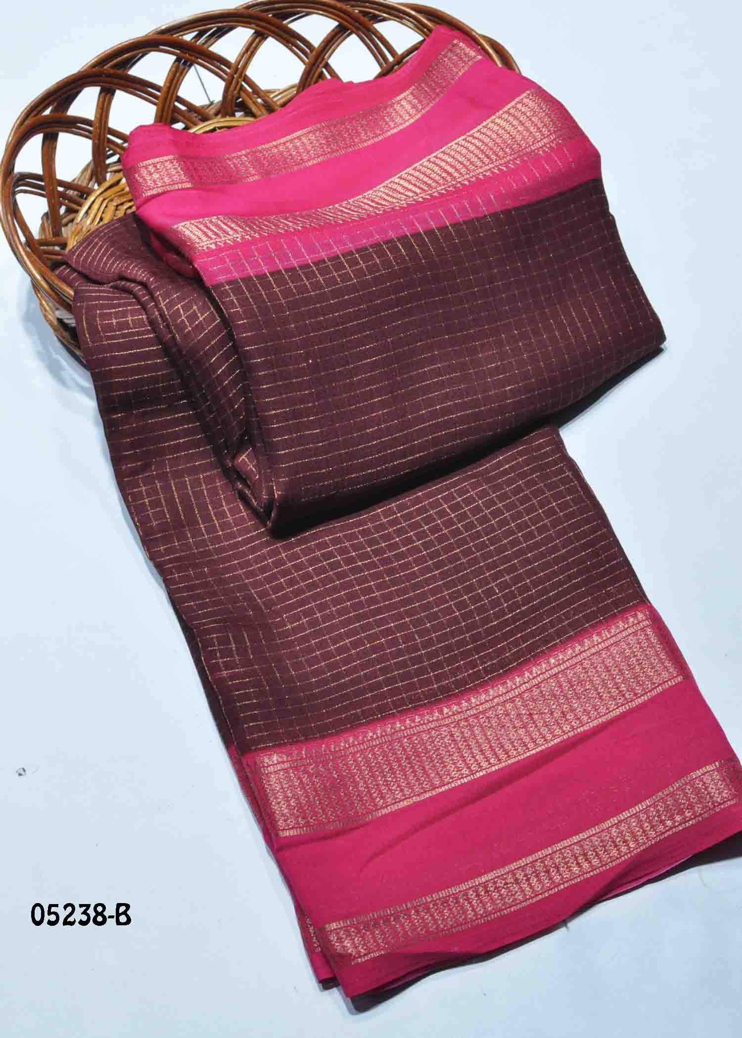 Vaishnavi - 05238-B Maroon Color Trendy Moss Chiffon Saree CM1398930 (RR1E)