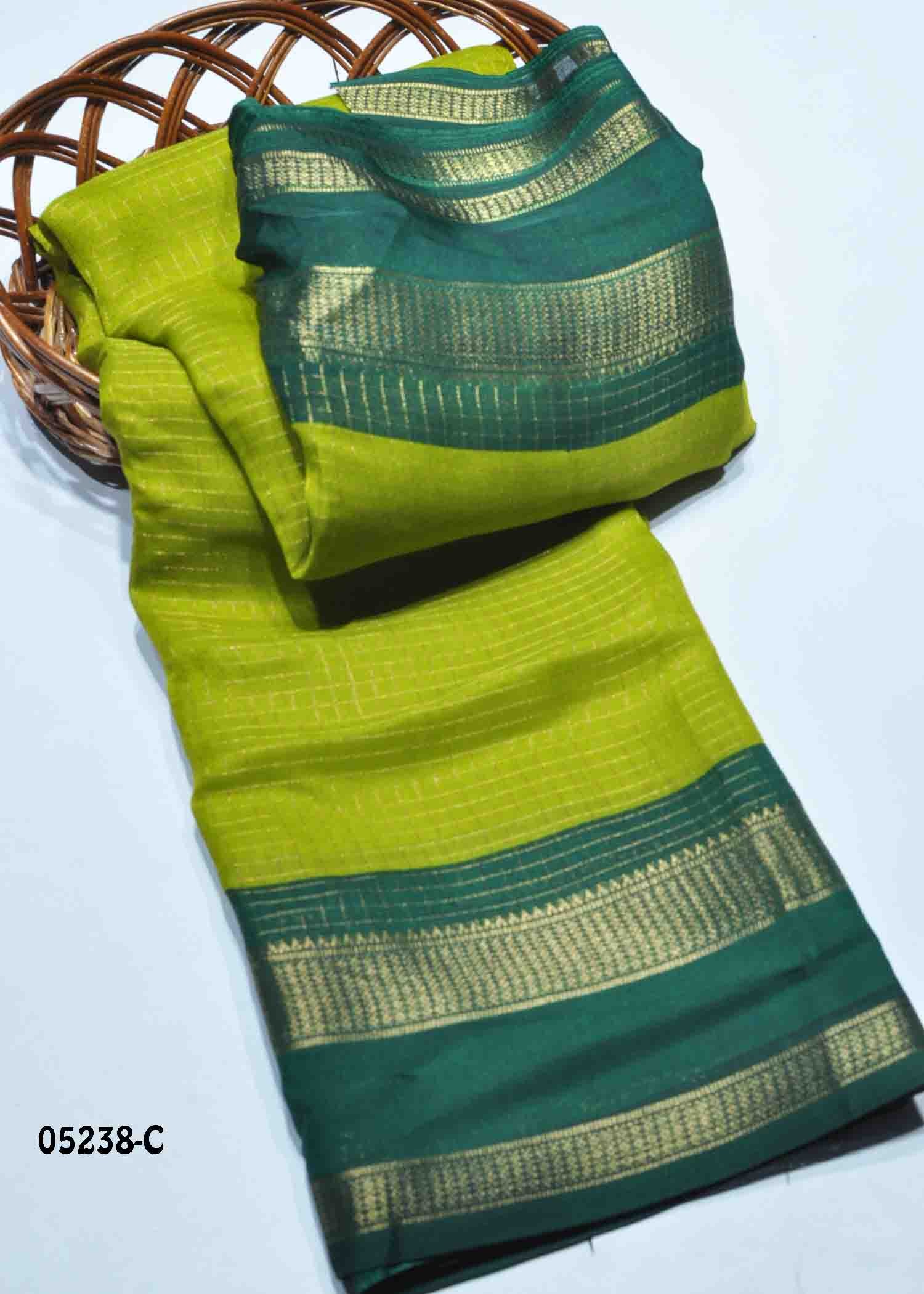 Vaishnavi - 05238-C OliveGreen Color Trendy Moss Chiffon Saree CM1398930 (RR1E)