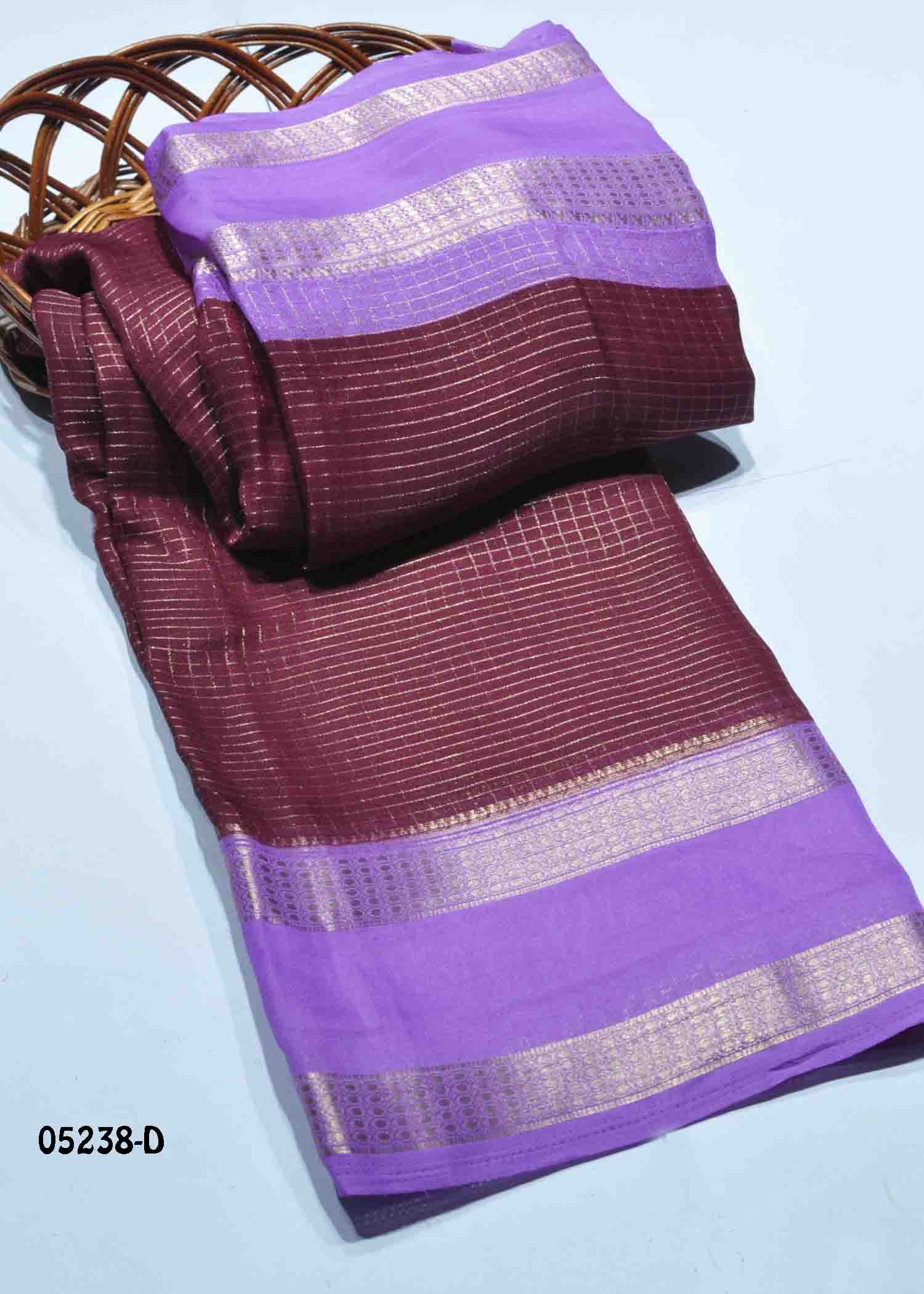 Vaishnavi - 05238-D Purple Color Trendy Moss Chiffon Saree CM1398930 (RR1E)