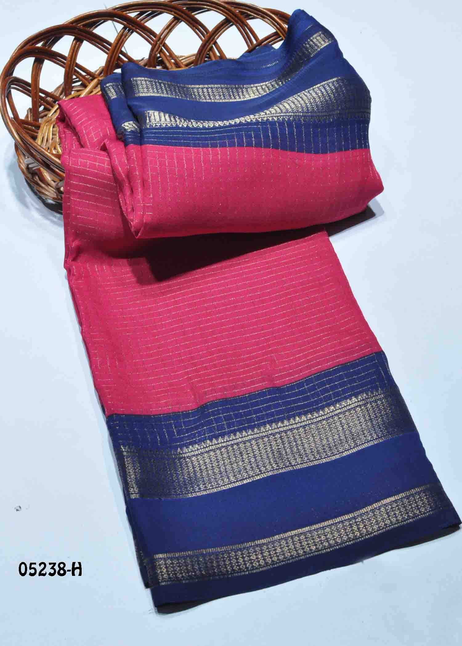 Vaishnavi - 05238-H DarkPink Color Trendy Moss Chiffon Saree CM1398930 (RR1E)
