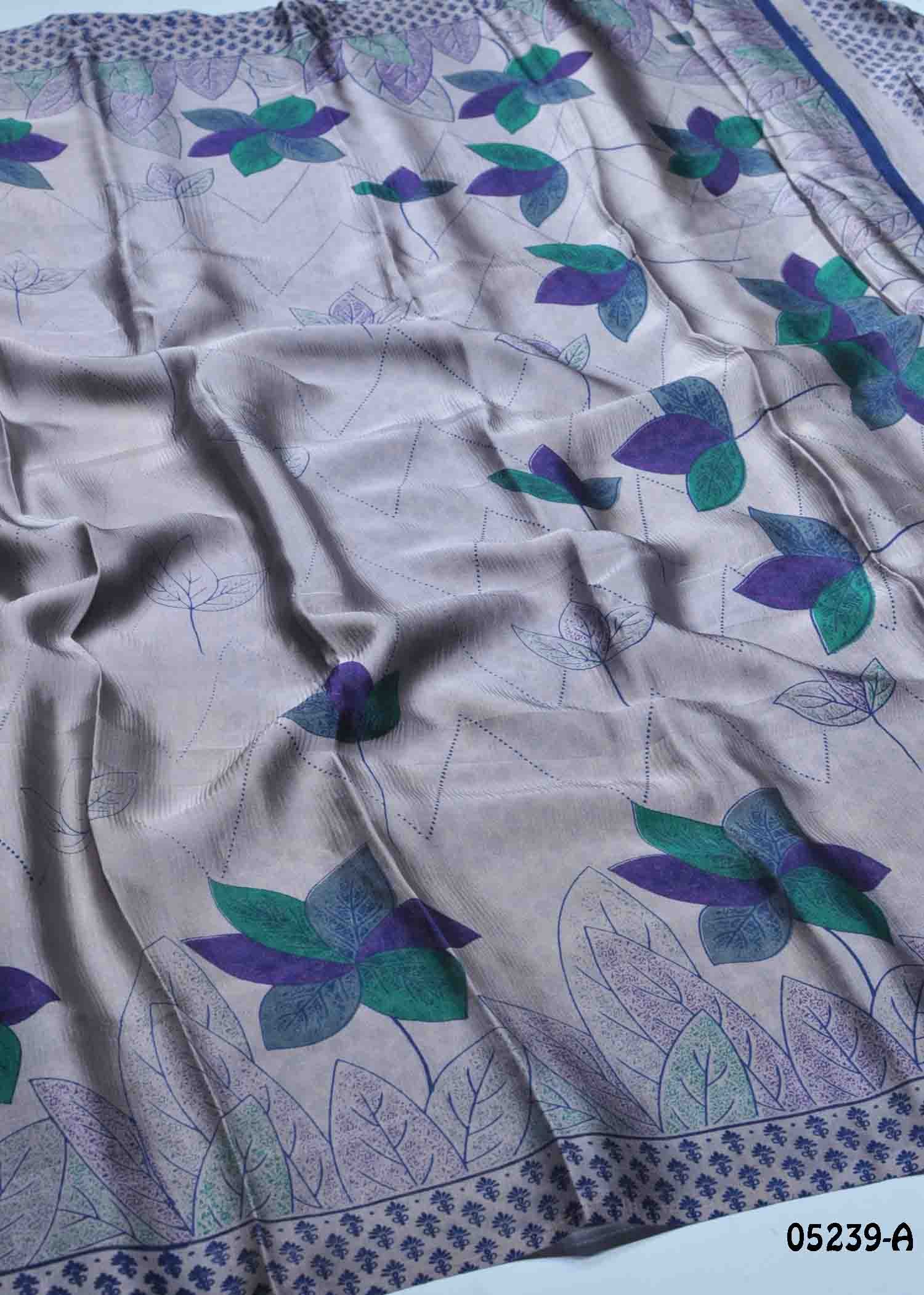 Saindhavi - 05239-A PewterGrey Color Trendy Crepe Saree CM1399977 (RR1E)