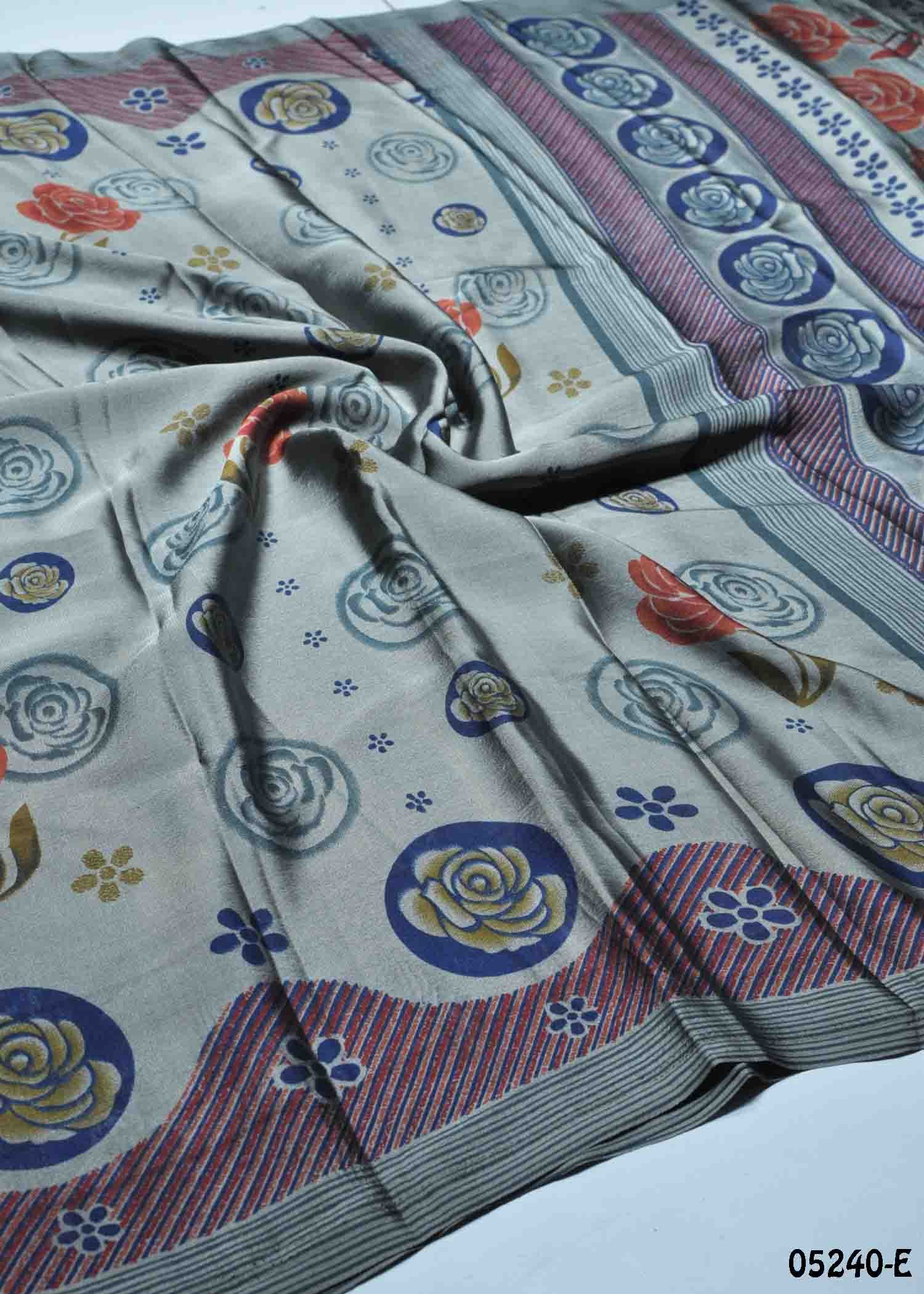 Samyuktha - 05240-E Grey Color Trendy Crepe Saree CM1399977 (RR1E)