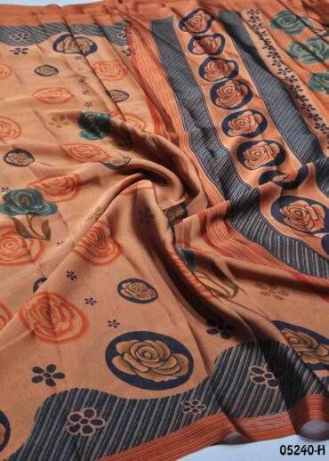 Samyuktha - 05240-H  Brown Color Trendy Crepe Saree CM1399977 (RR1E)