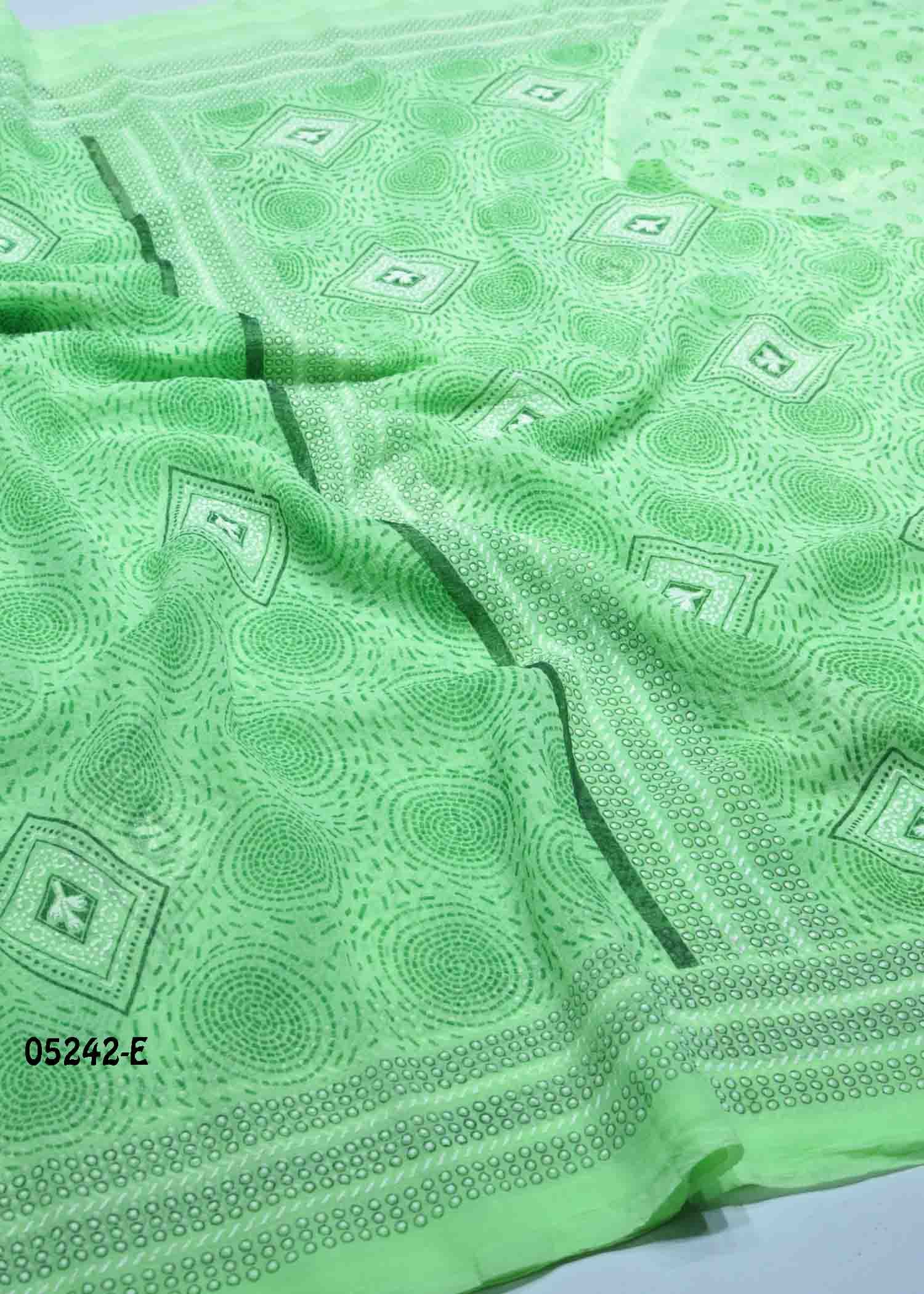 Sindhu - 05242-E Green Color Trendy Marble Chiffon Saree CM1319018 (RR2C)