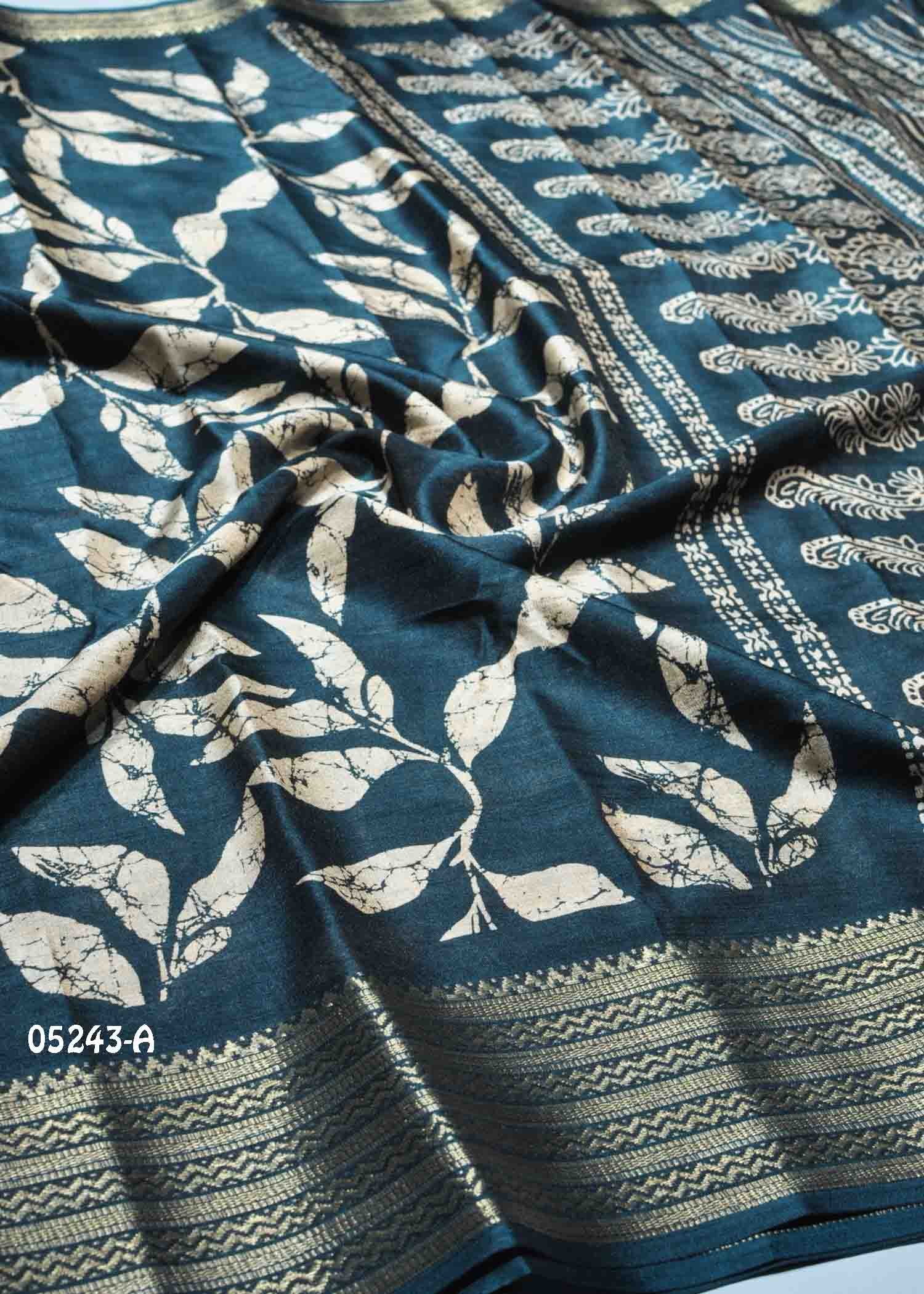 Urmila - 05243-A PeacockBlue Color Trendy Dola Silk Saree CM1403363 (RR2D)
