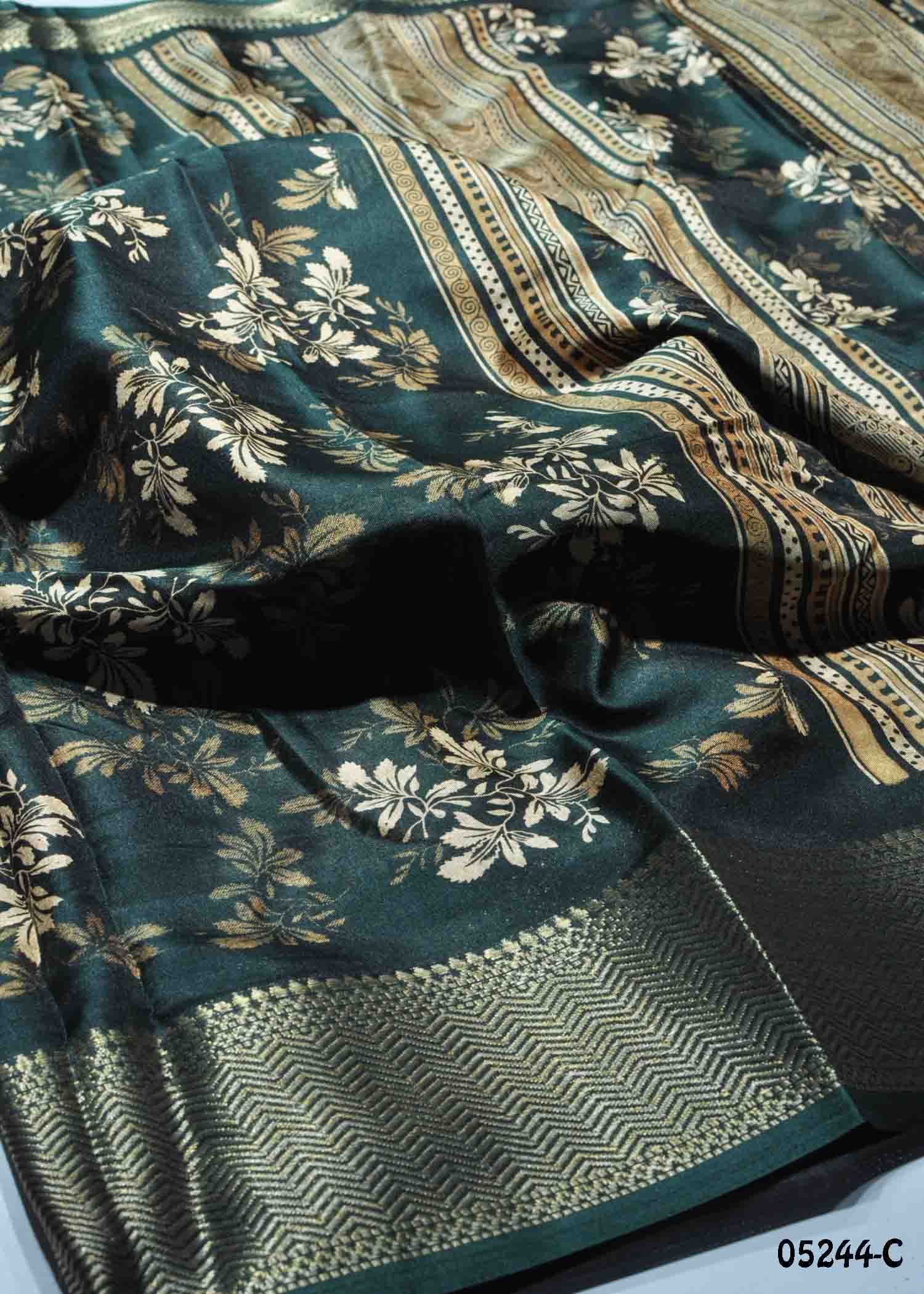 Ragavi - 05244-C Green Color Trendy Dola Silk Saree CM1403363 (RR2D)