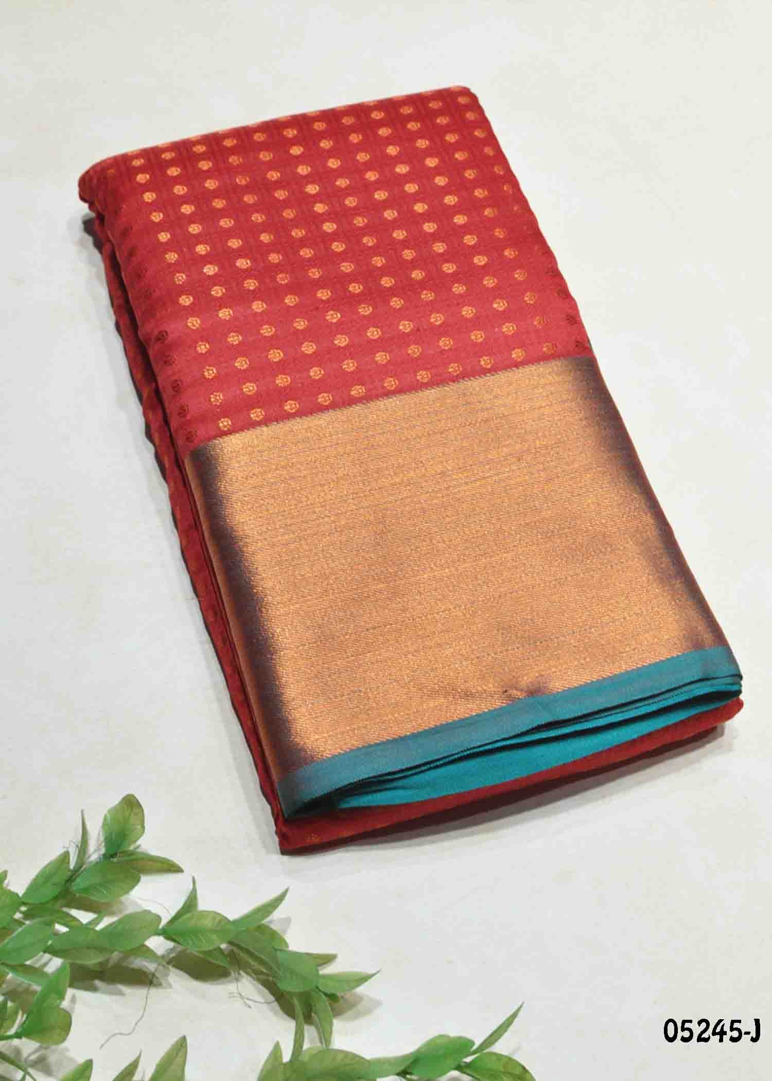 Thilakavathy - 05245-J Red Color Traditional Lichi Silk Saree CM1408518 (RR2D)