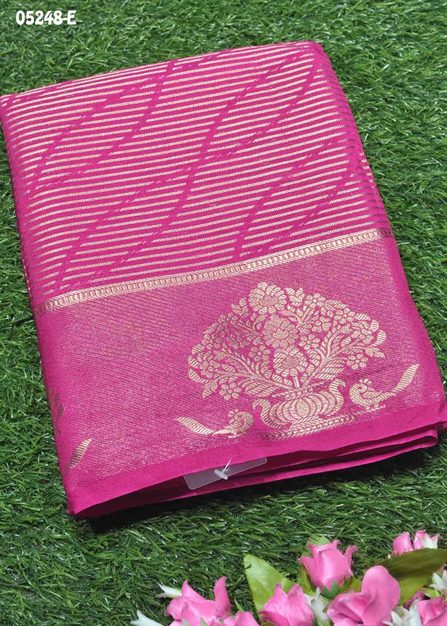 Aashika - 05248-E BrightPink Color Traditional Raw Silk Saree CM1411815 (RR3D)