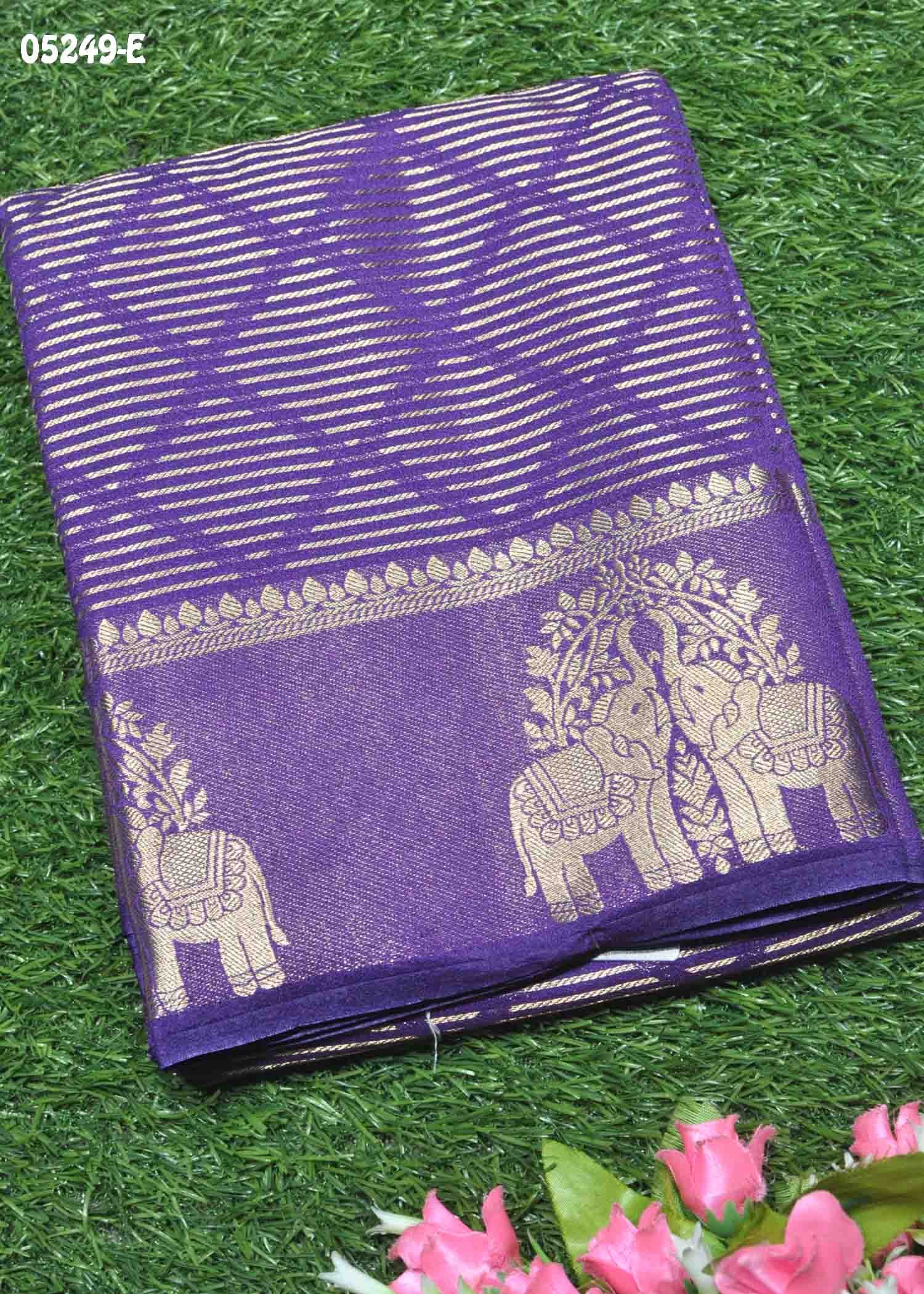 Agalika - 05249-E Violet Color Traditional Raw Silk Saree CM1411815 (RR3D)