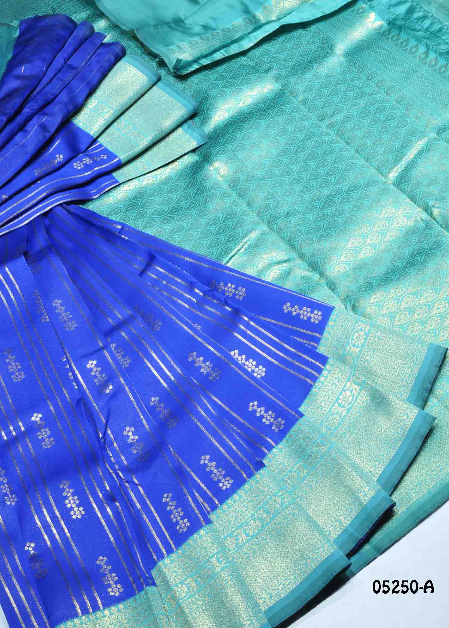 Anisha - 05250-A InkBlue Color Traditional Banaras Saree CM1411807 (RR2C)