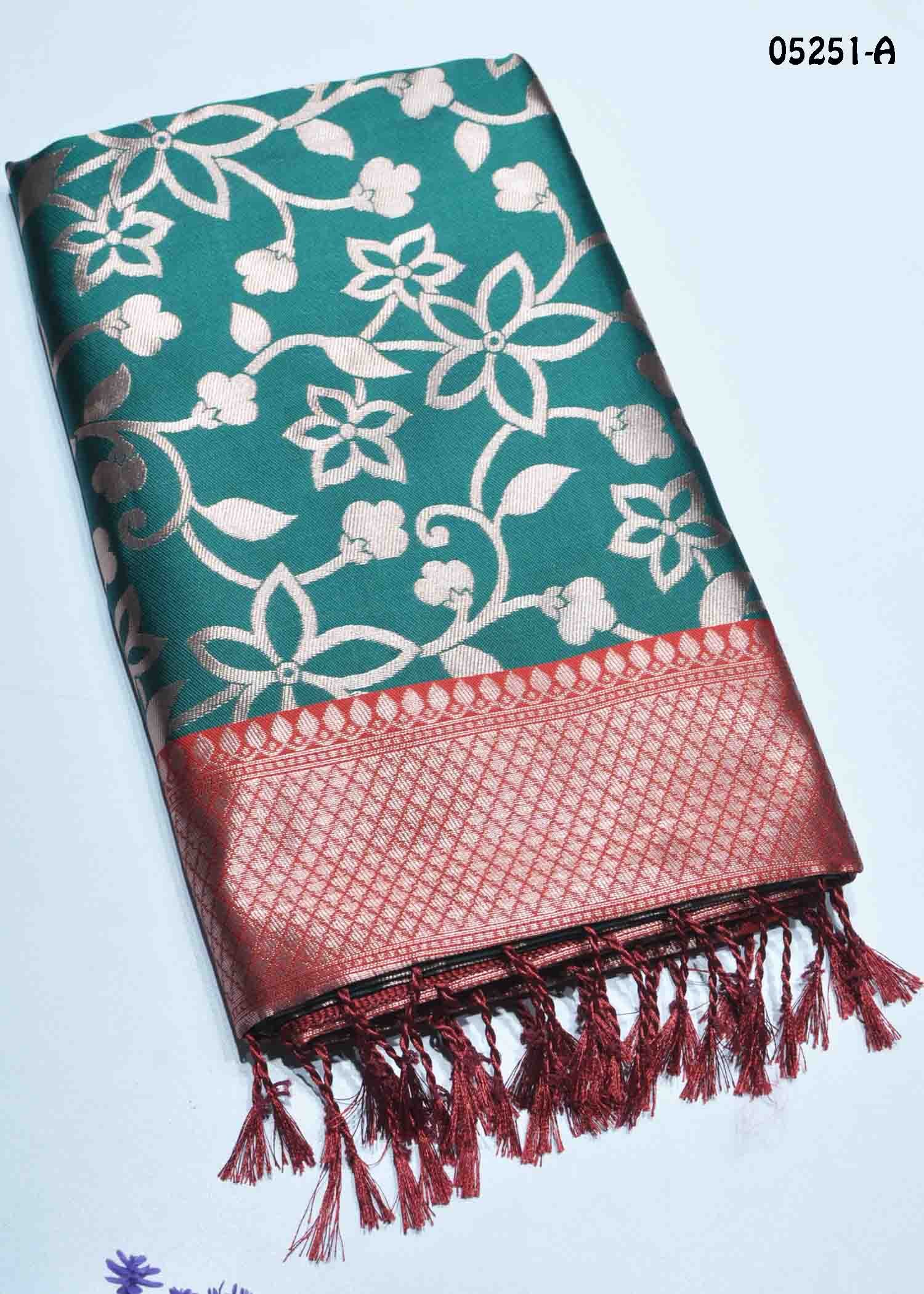 Athvika - 05251-A Green Color Traditional Banaras Saree CM1408699 (RR3D)