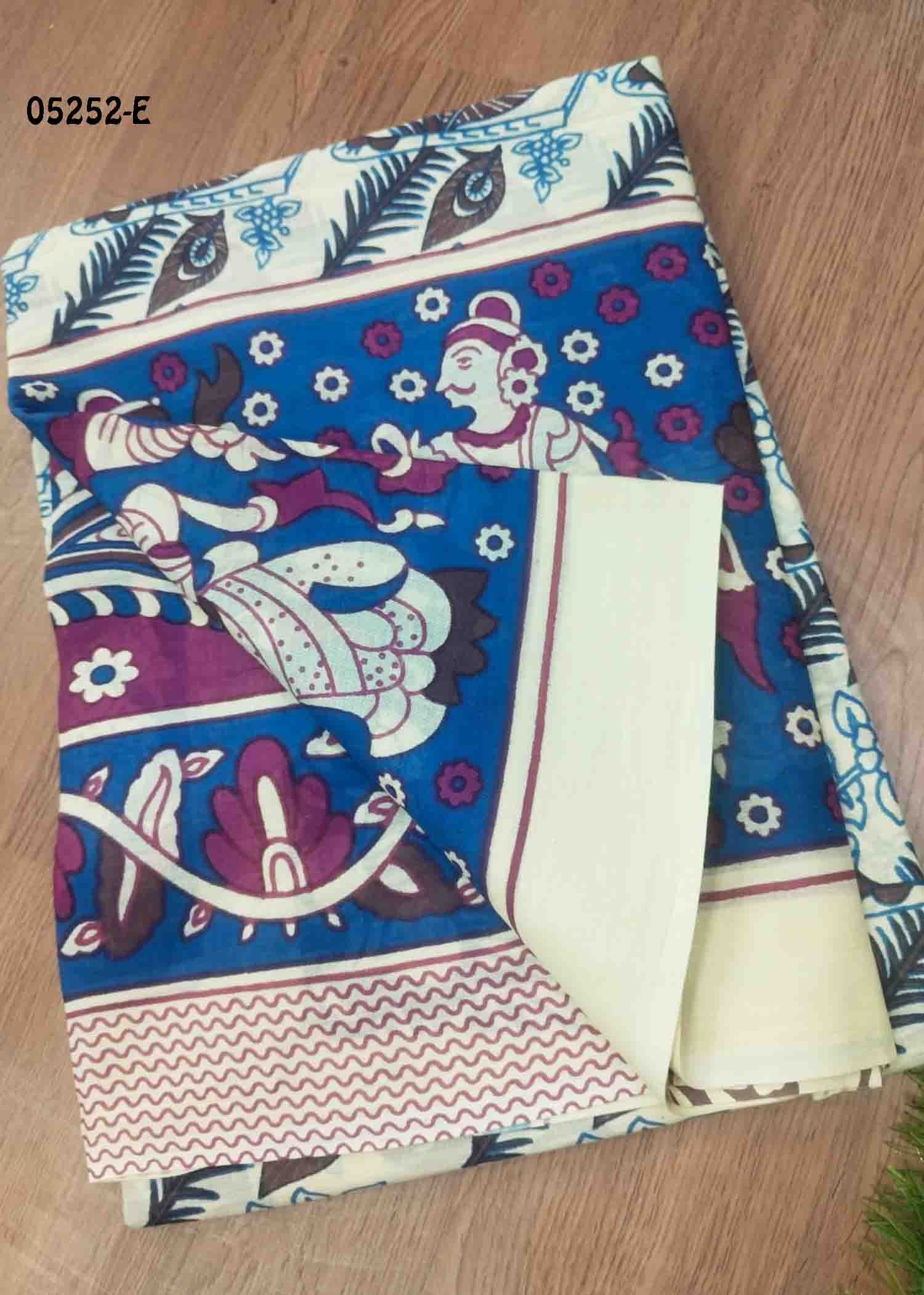 Rishmitha - 05252-E Halfwhite Color Trendy Mul Mul Cotton Saree CM1412032 (RR3B)