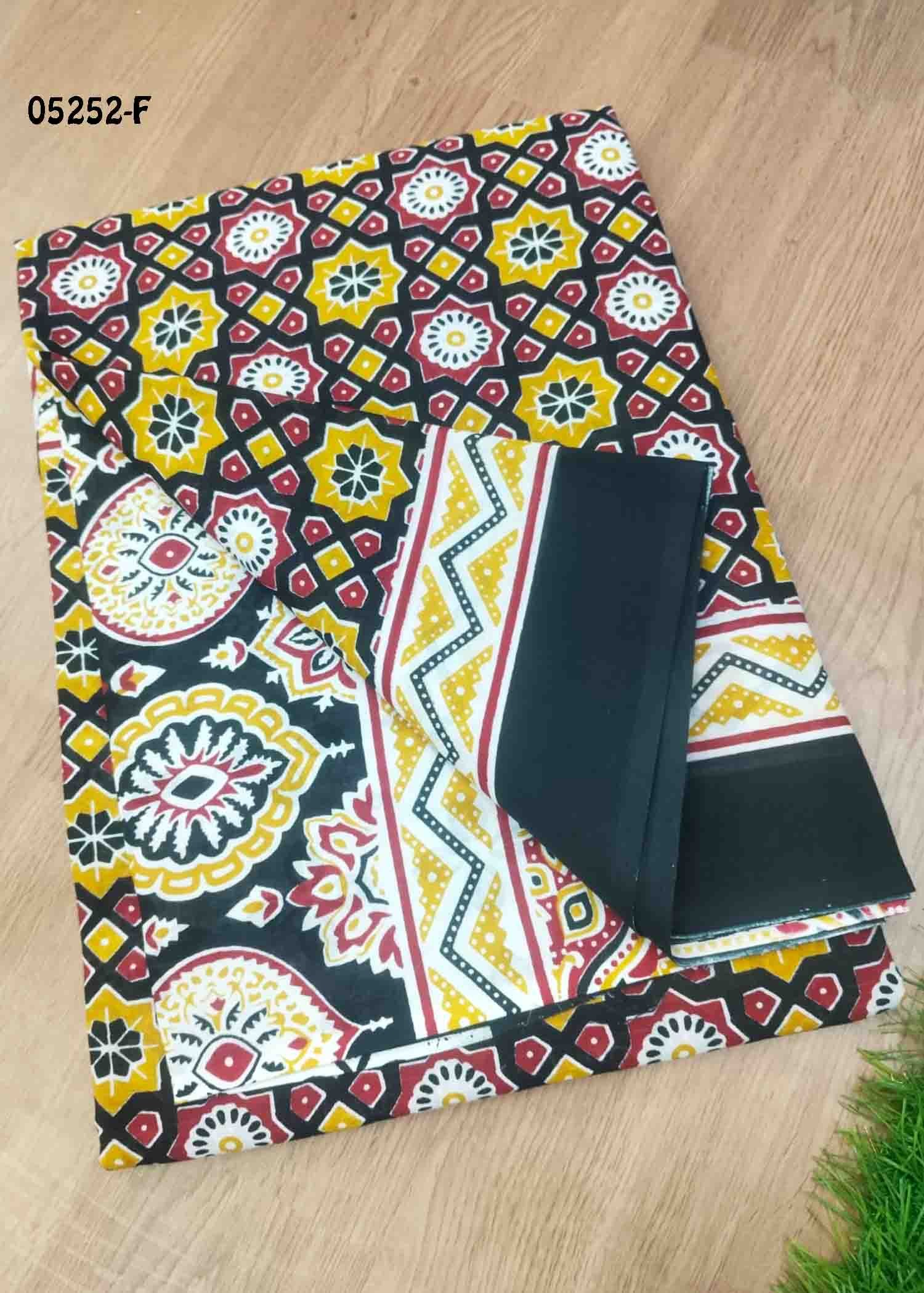 Rishmitha - 05252-F Black Color Trendy Mul Mul Cotton Saree CM1412032 (RR3B)