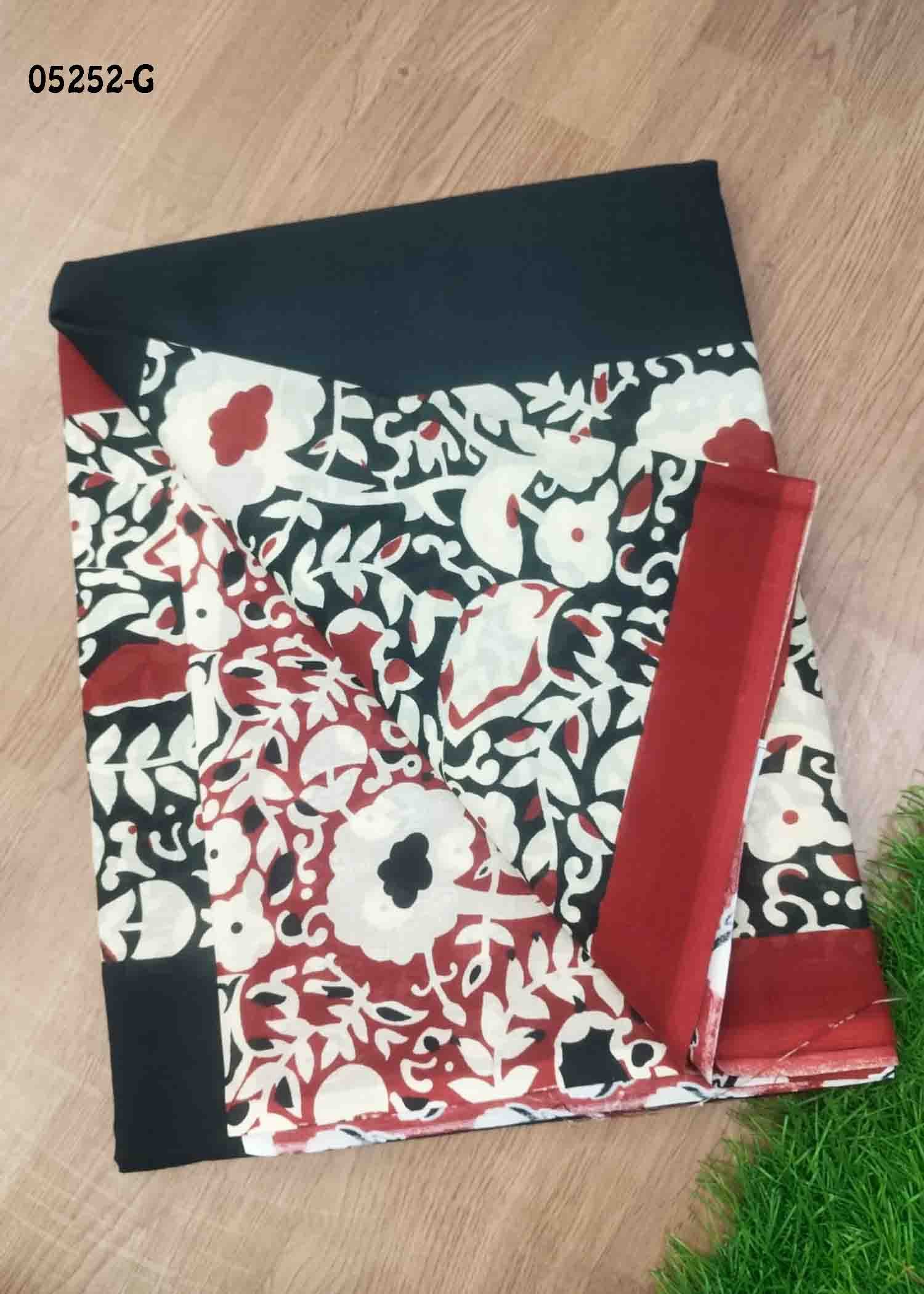 Rishmitha - 05252-G Black Color Trendy Mul Mul Cotton Saree CM1412032 (RR3B)
