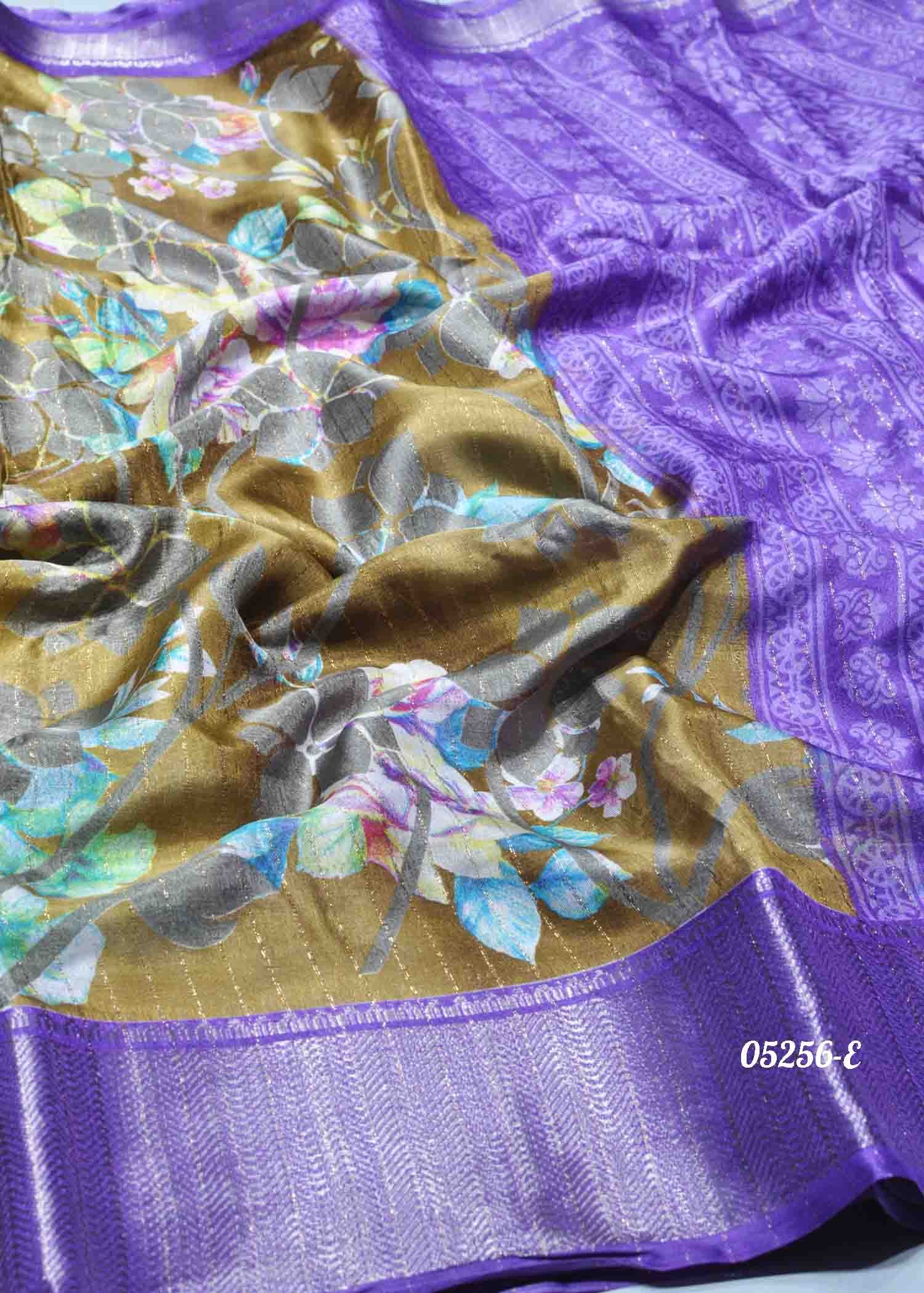 Sudhakshana - 05256-E Green Color Trendy Fancy Cotton Saree CM1389477 (RR4D)