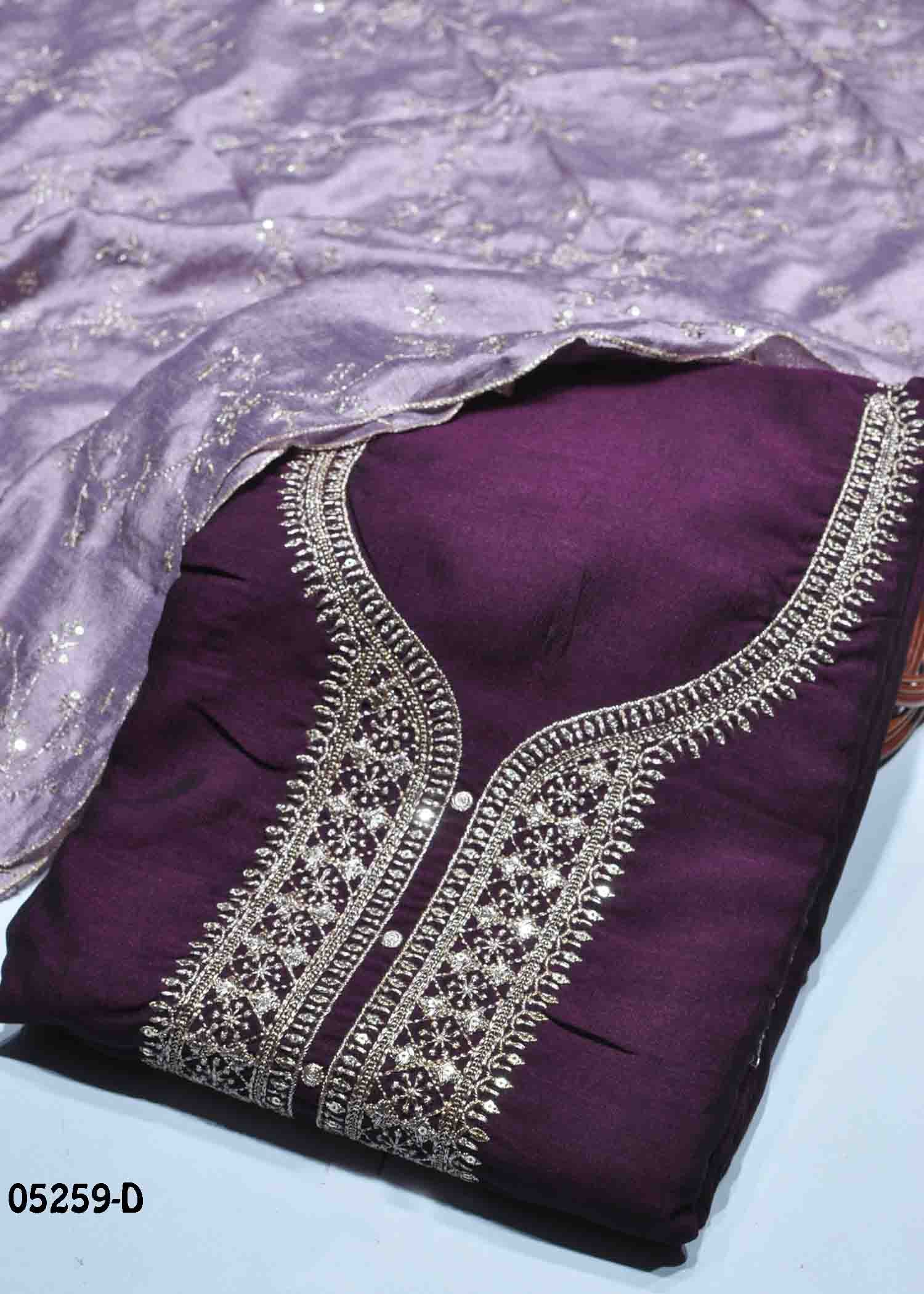 Subhashitha - 05259-D Purple Color Excellent Vichithra Silk Salwar Material CM1400994 (RR6D)