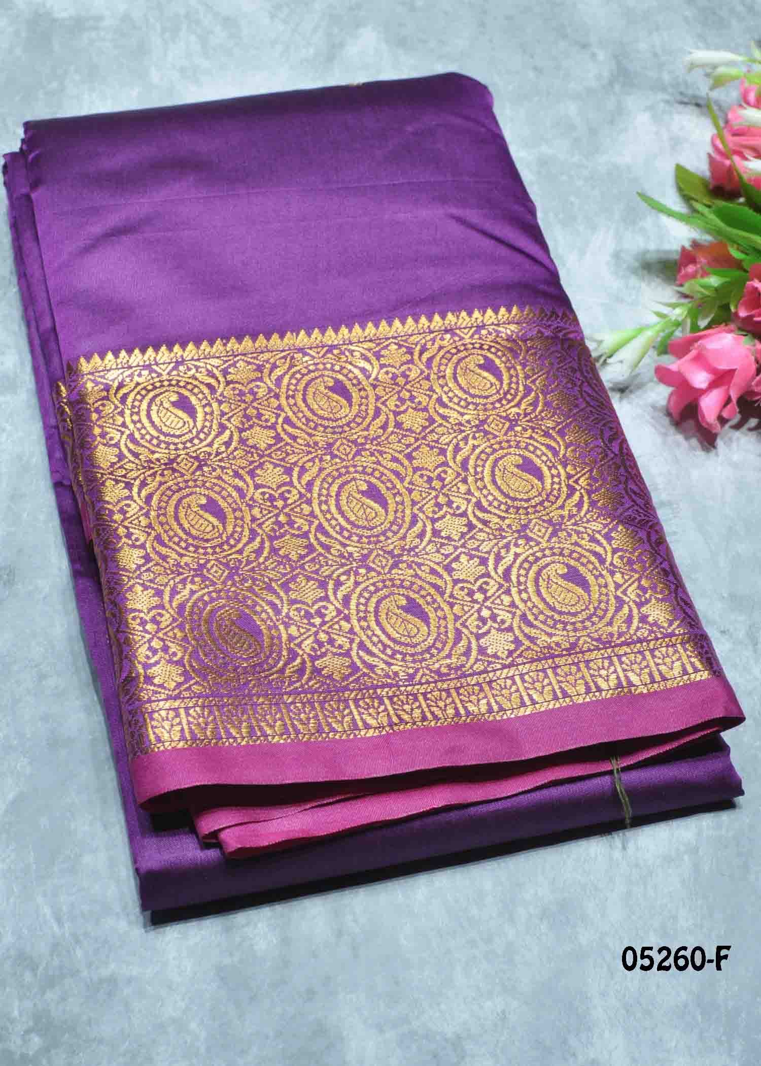 Yashika - 05260-F Purple Color Excellent Lichi Silk Saree CM1391564 (RR4B)