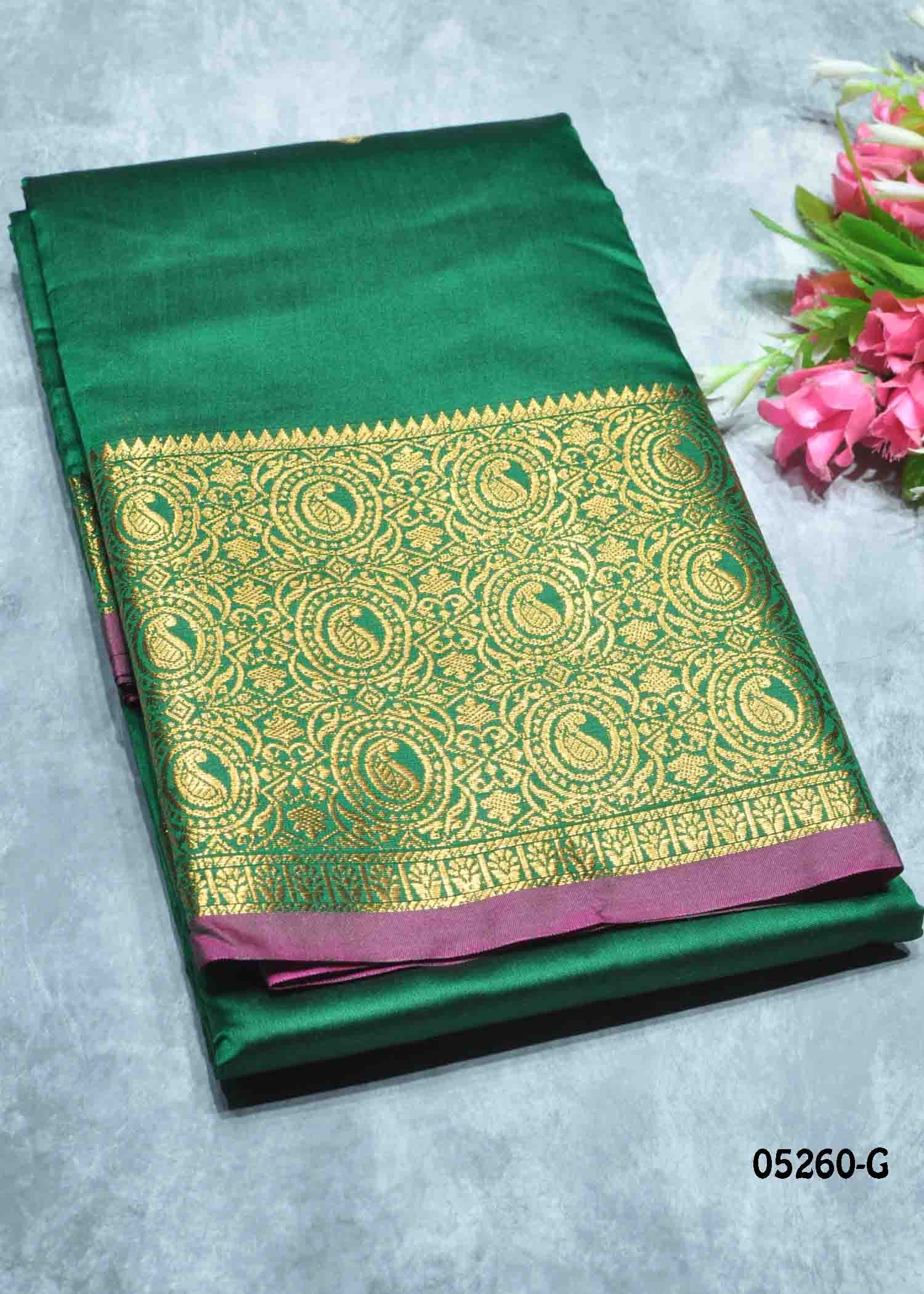 Yashika - 05260-G Green Color Excellent Lichi Silk Saree CM1391564 (RR4B)