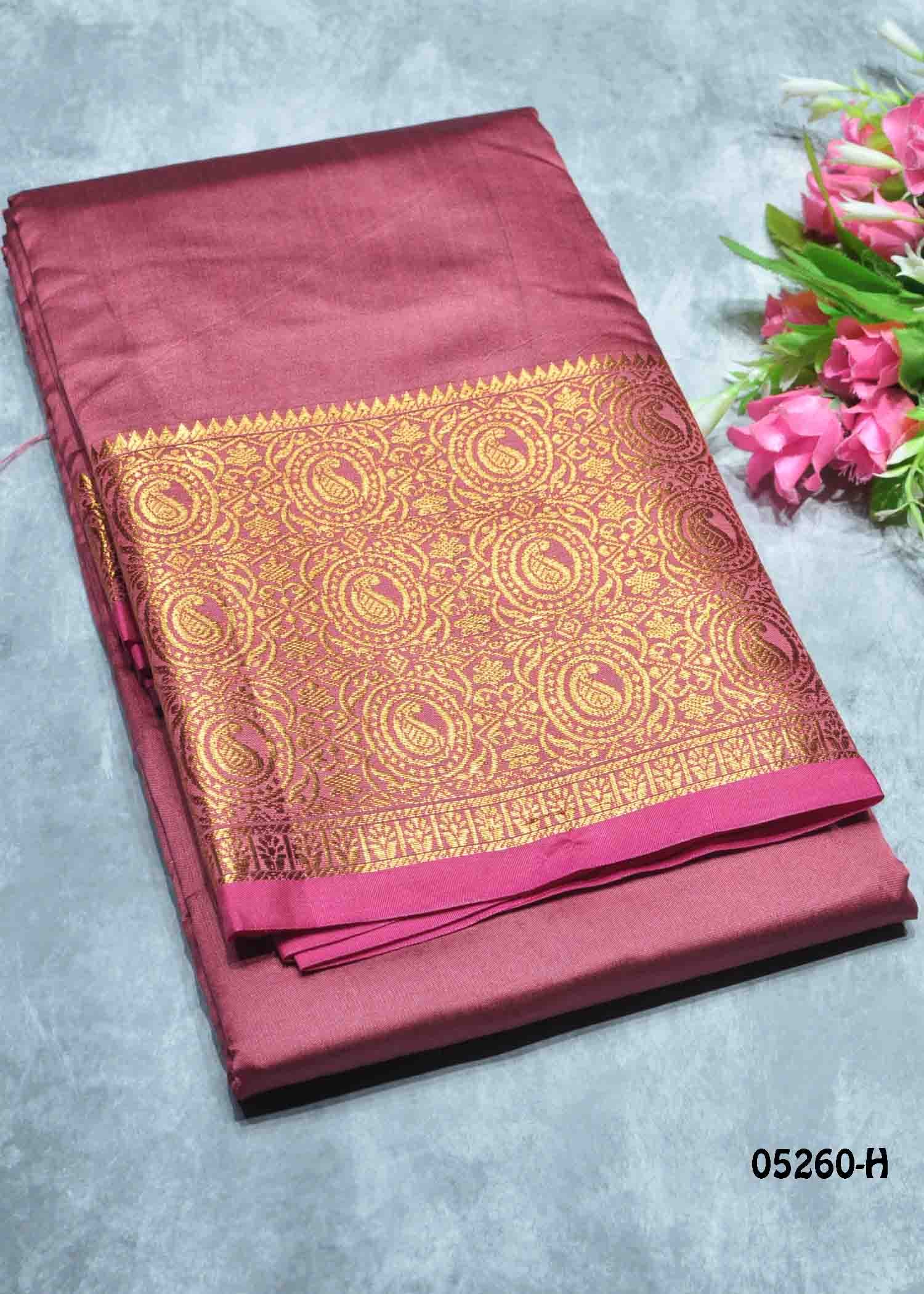 Yashika - 05260-H RougePink Color Excellent Lichi Silk Saree CM1391564 (RR4B)
