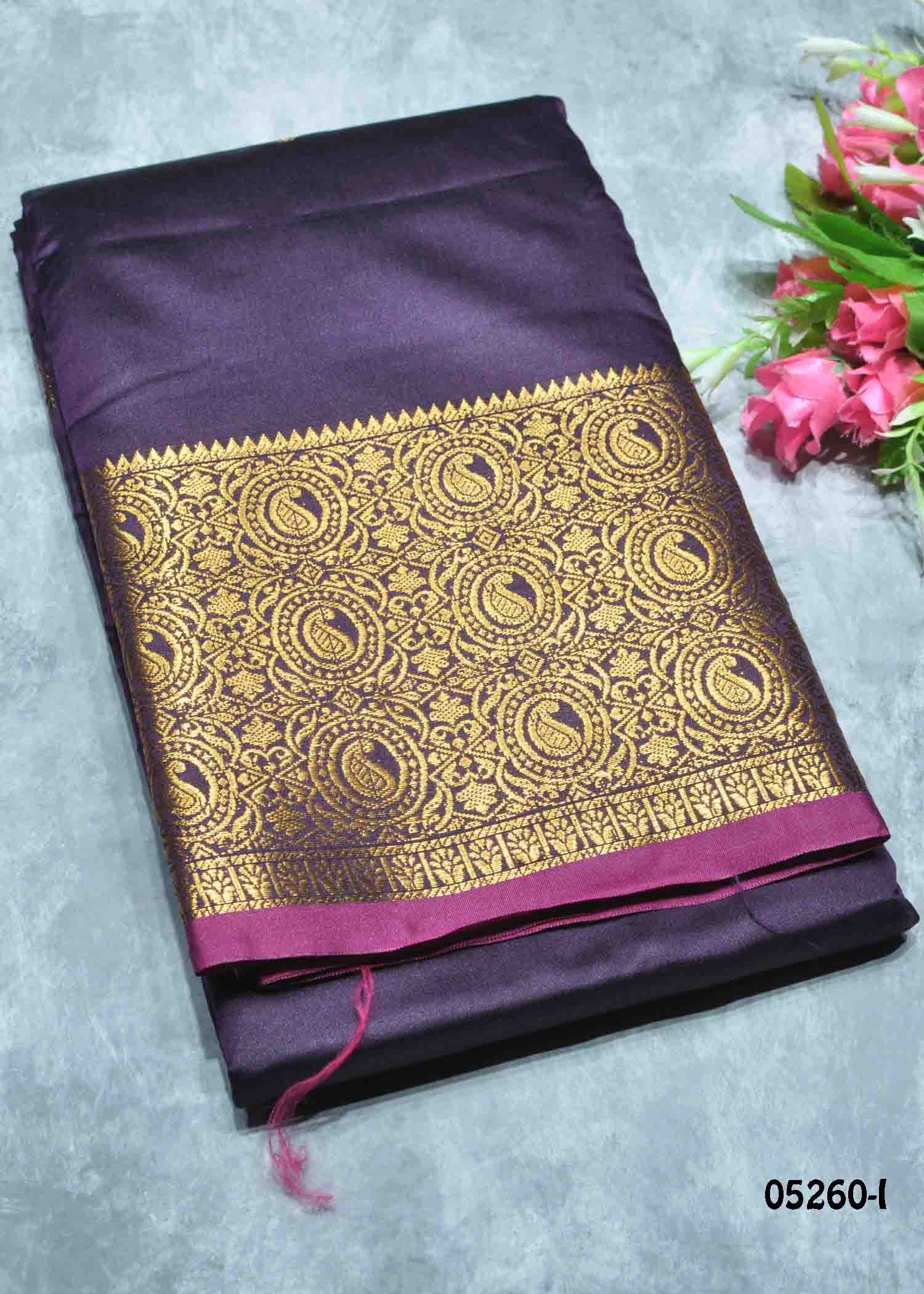 Yashika - 05260-I DeepViolet Color Excellent Lichi Silk Saree CM1391564 (RR4B)