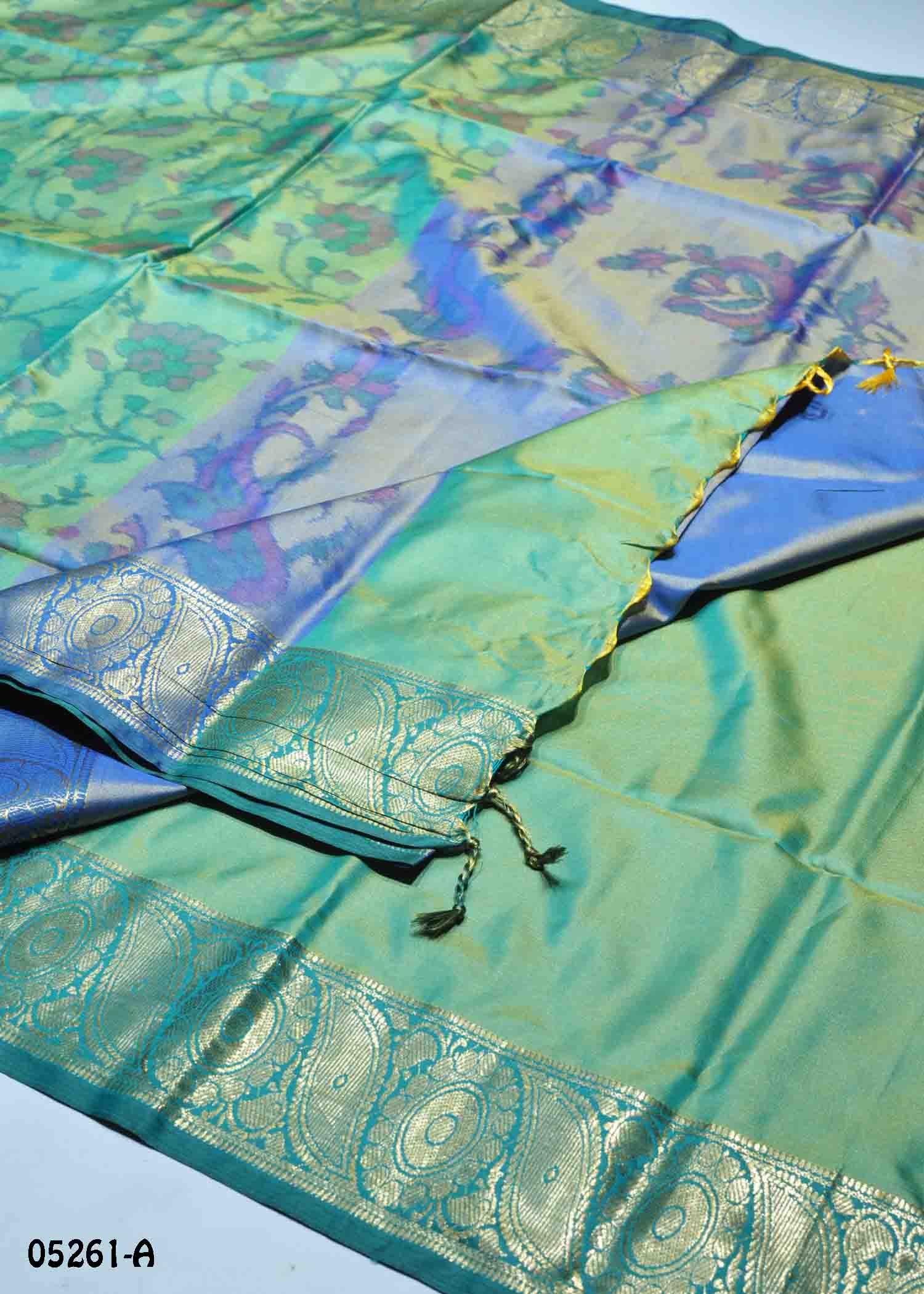 Kodhai - 05261-A CeladonGreen Color Traditional Pochampally Silk Saree CM1394298 (RR3D)