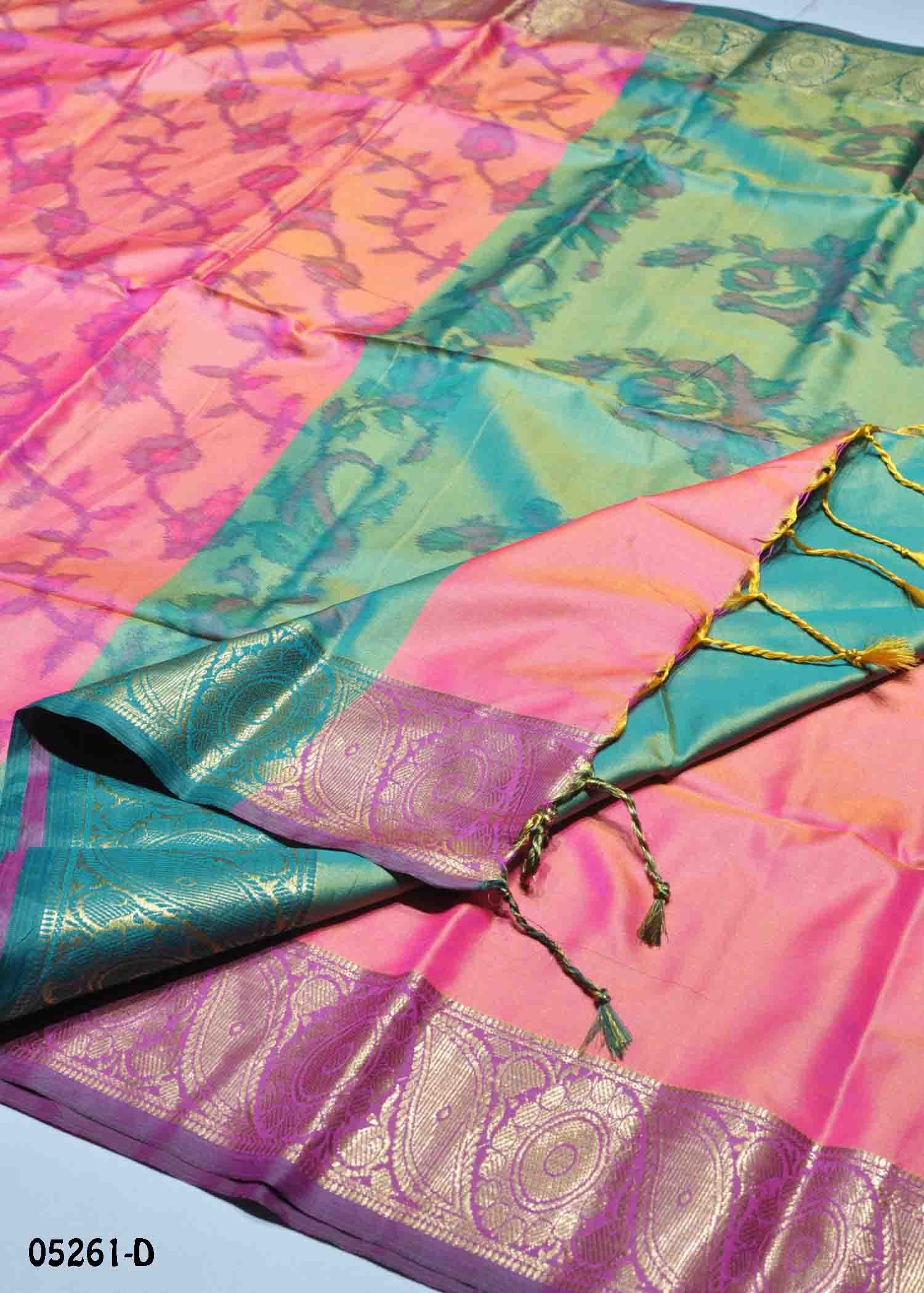 Kodhai - 05261-D Pink Color Traditional Pochampally Silk Saree CM1394298 (RR3D)