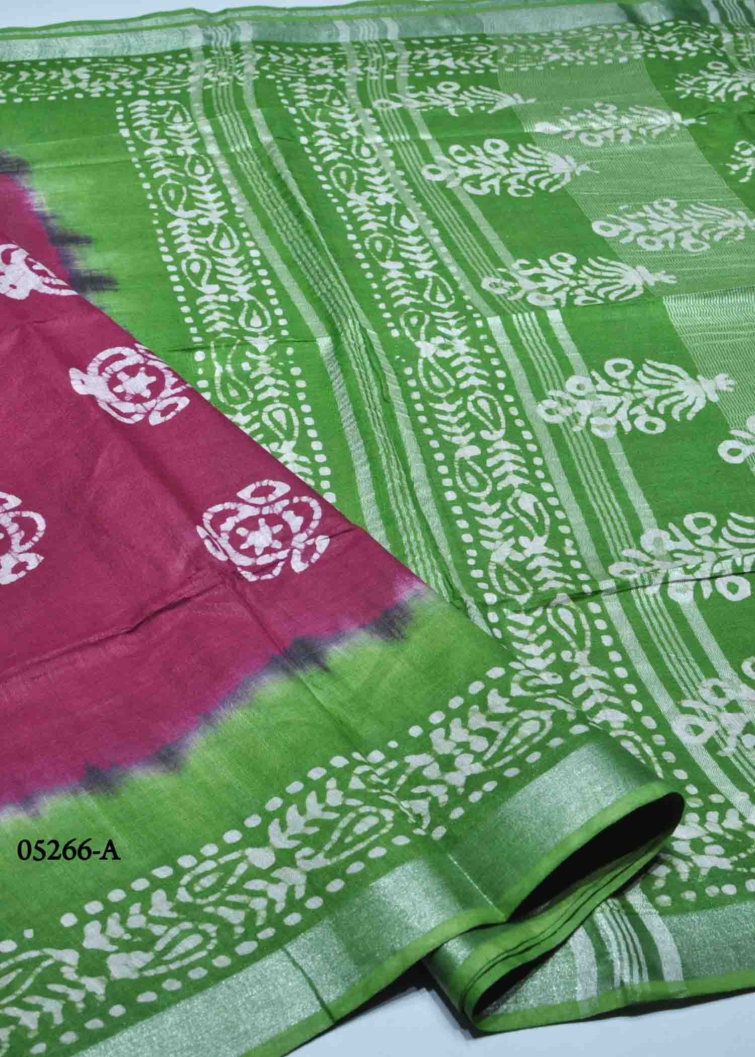 Sagana - 05266-A Purple Color Trendy Linen Cotton Saree CM1407856 (RR5B)