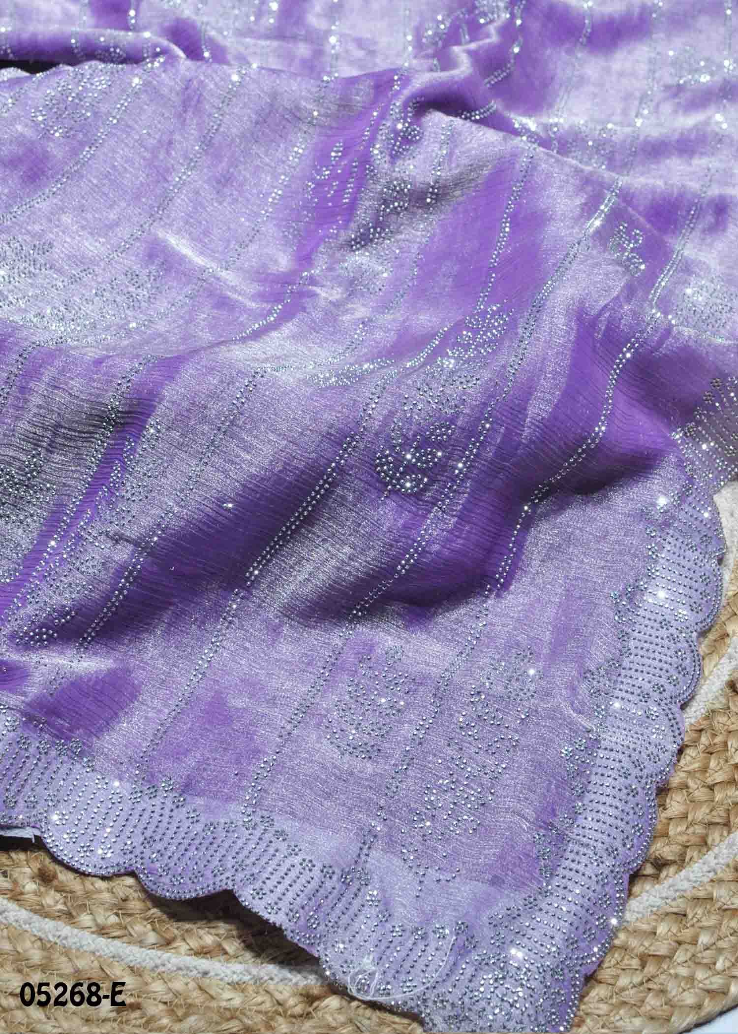 Natchathra - 05268-E Lavender Color Trendy Space Silk Saree CM1397482 (RR3E)