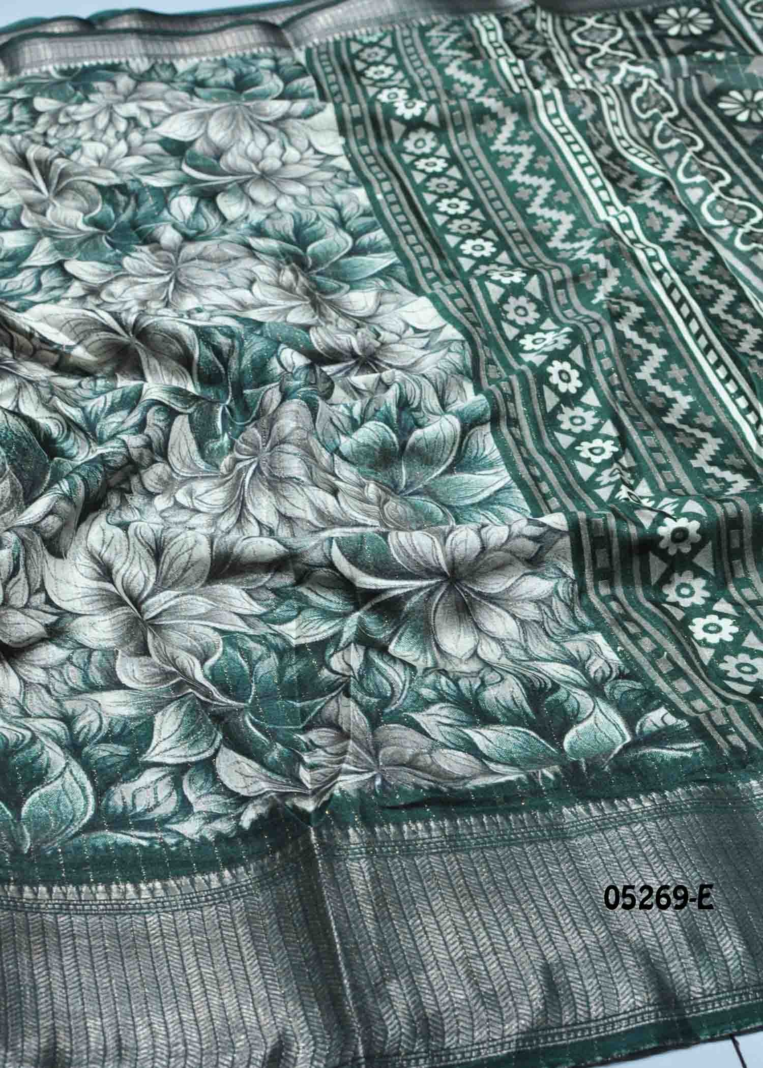 Dakshitha - 05268-E Green Color Trendy Dola Silk Saree CM1391167 (RR3E)