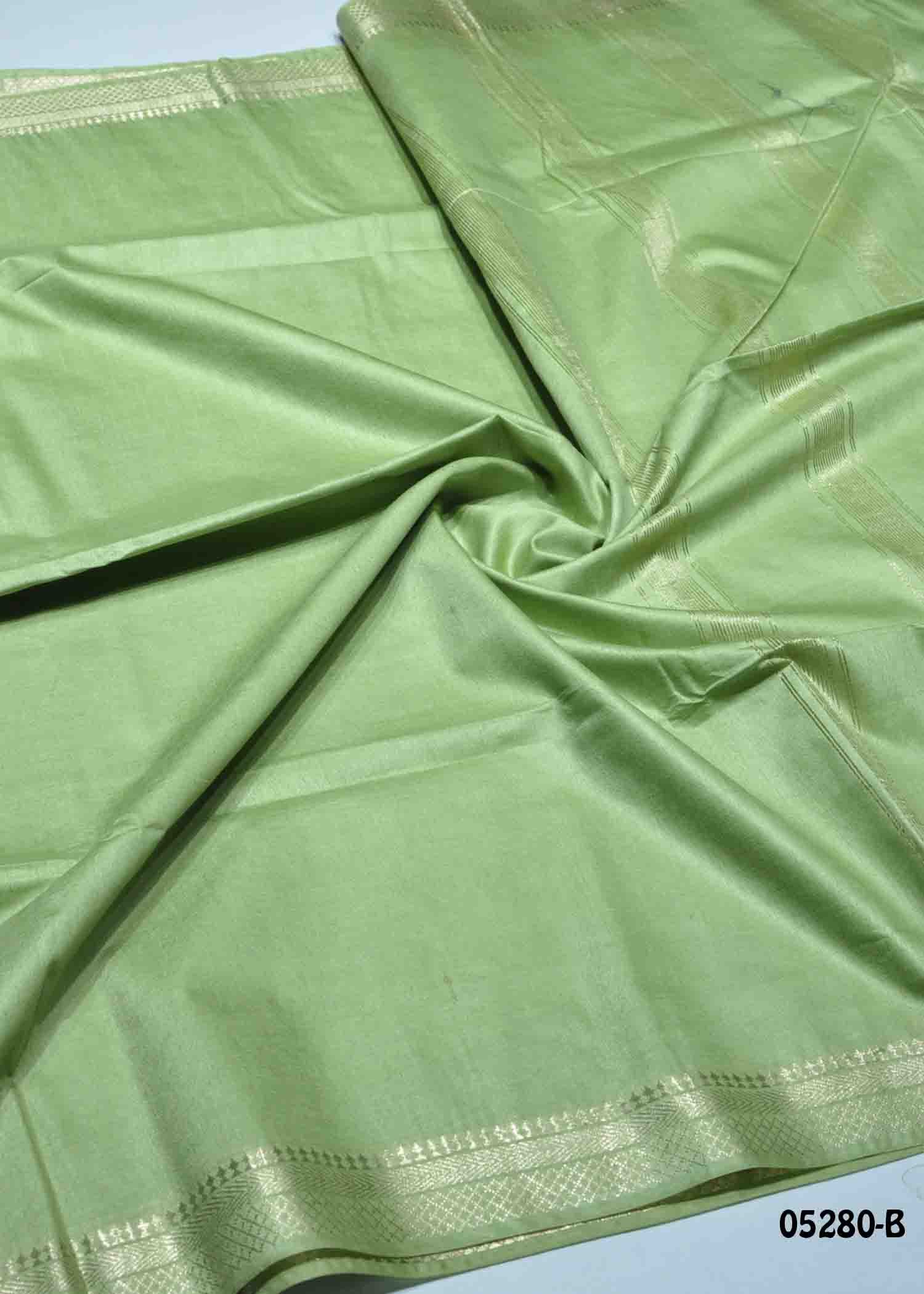 Yagapriya - 05280-B Green Color Trendy Linen Cotton Saree CM1395270 (RR5E)