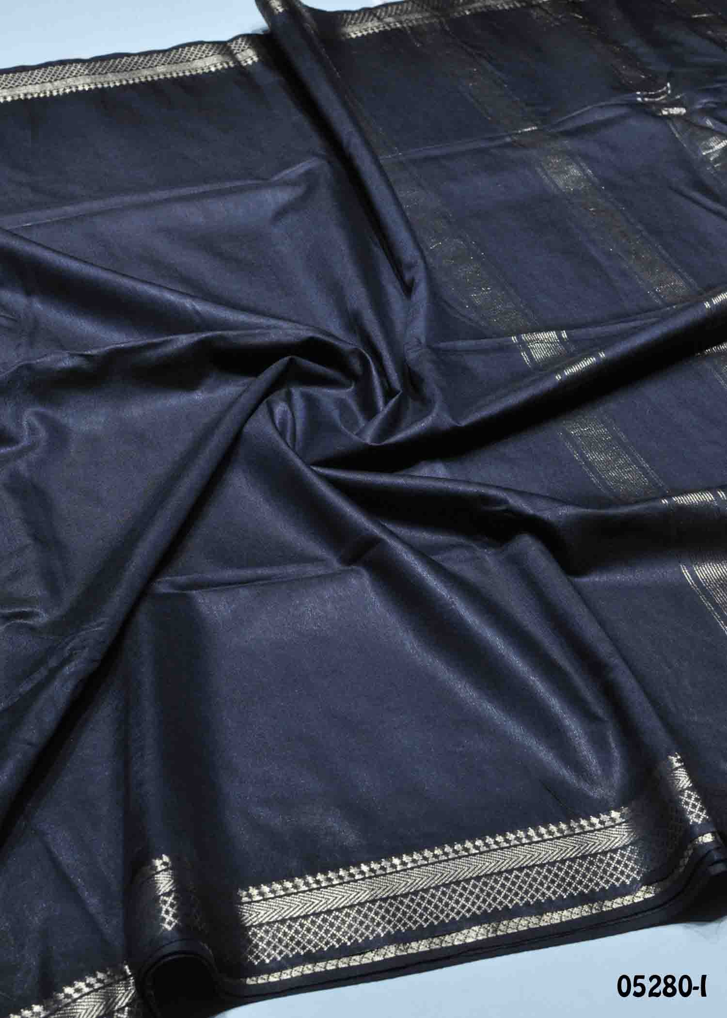Yagapriya - 05280-I Black Color Trendy Linen Cotton Saree CM1395270 (RR5E)