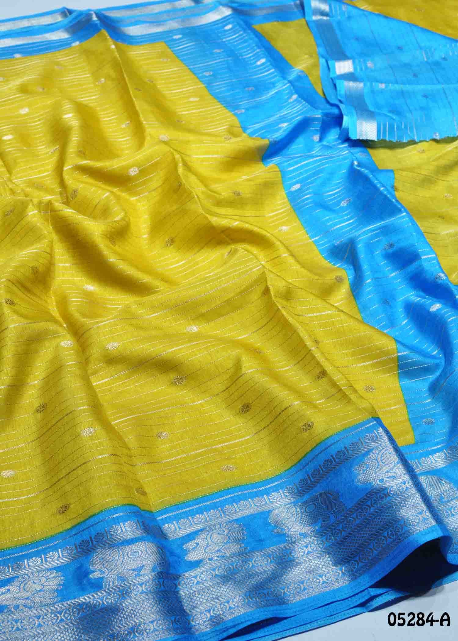 Tharika - 05284-A LemonYellow Color Trendy Dola Silk Saree CM1405275 (RR2C)