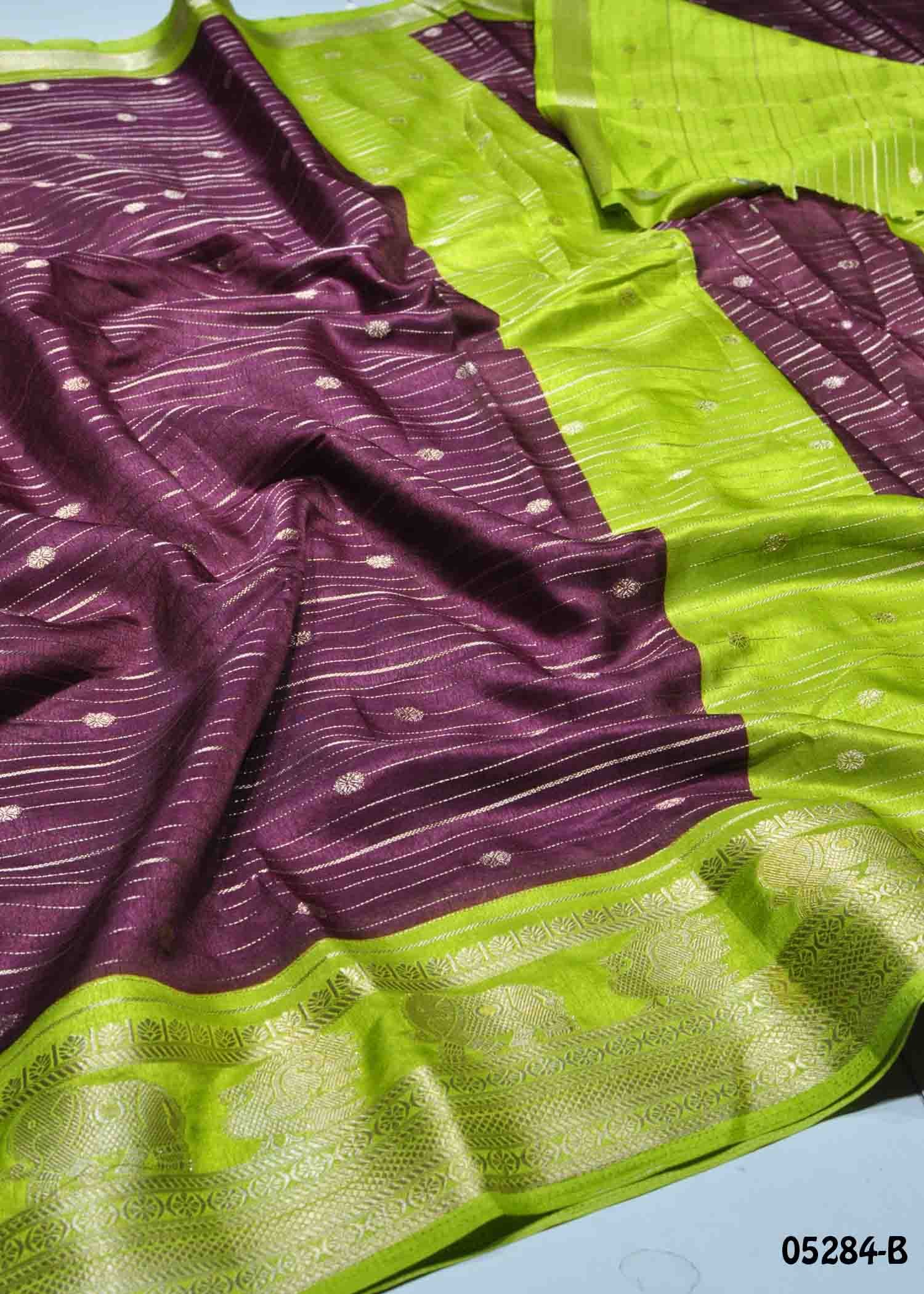 Tharika - 05284-B Purple Color Trendy Dola Silk Saree CM1405275 (RR2C)