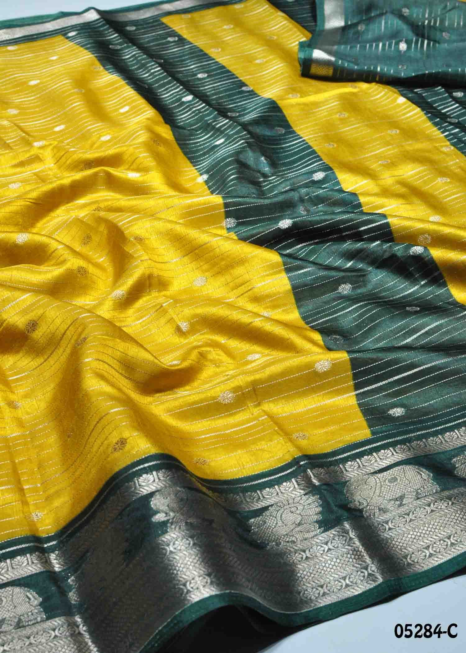 Tharika - 05284-C Yellow Color Trendy Dola Silk Saree CM1405275 (RR2C)