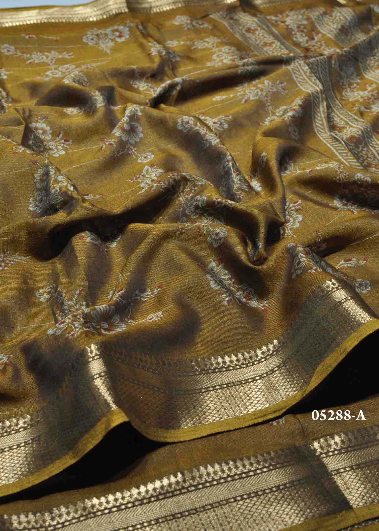 Iniya - 05288-A Mustard Color Trendy Fancy Cotton Saree CM1398796 (RR2C)