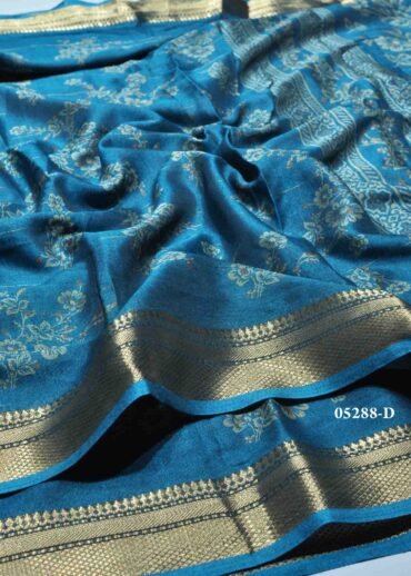 Iniya - 05288-D  SkyBlue Color Trendy Fancy Cotton Saree CM1398796 (RR2C)