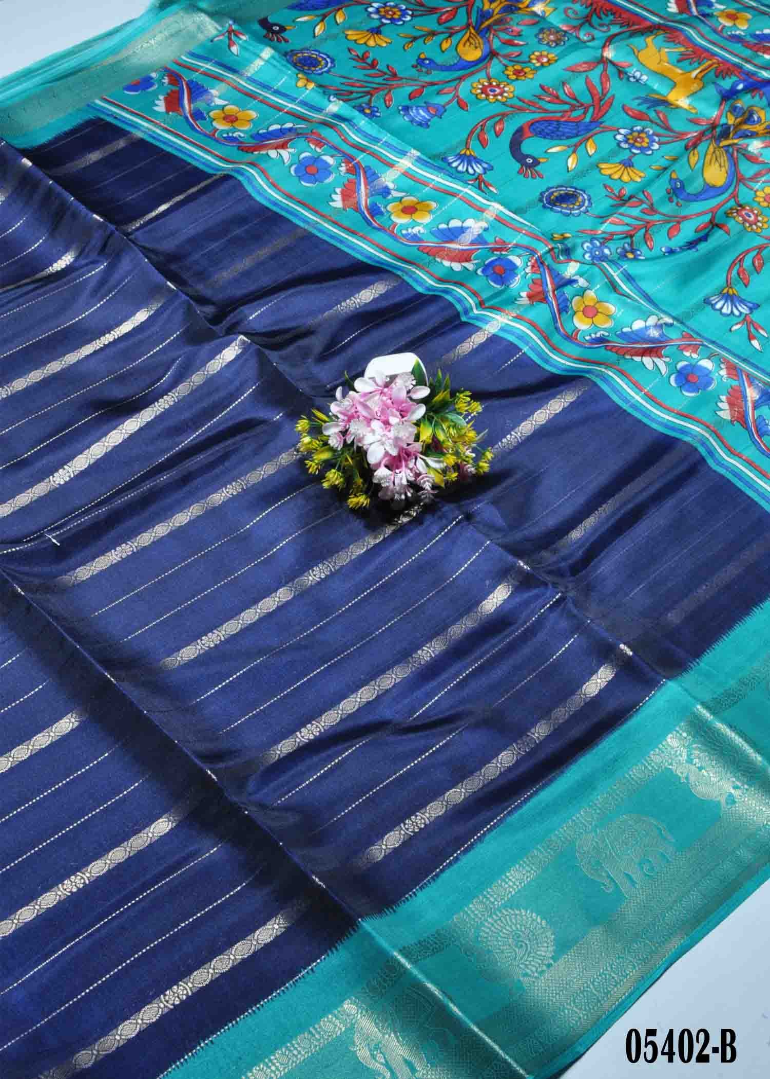 Yamini - 05402-B NavyBlue Color Trendy Dola Silk Saree CM1397094 (LR3B)