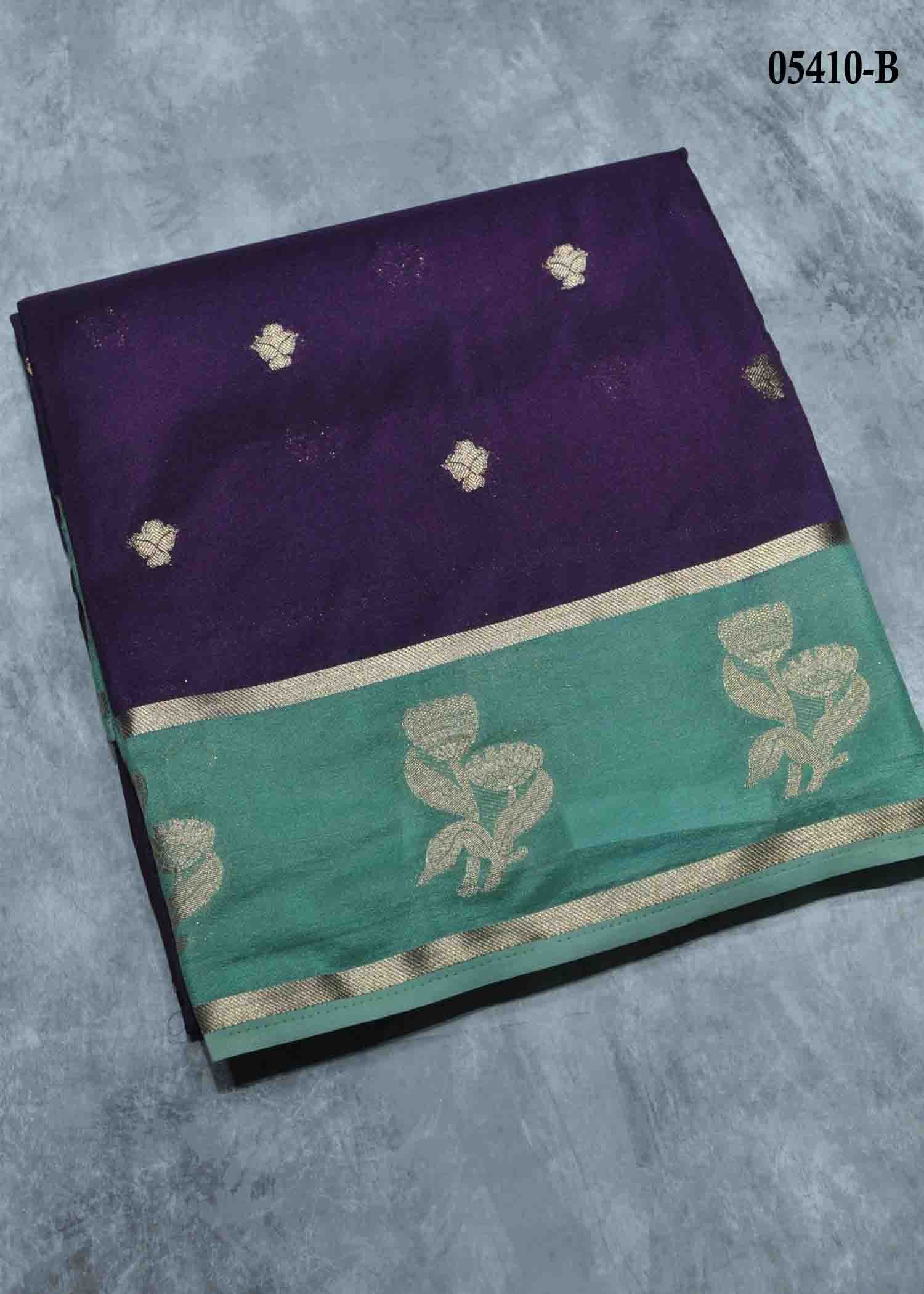 Madhubala - 05410-B Violet Color Mysore Crepe Silk Saree CM1408505 (LR4B)