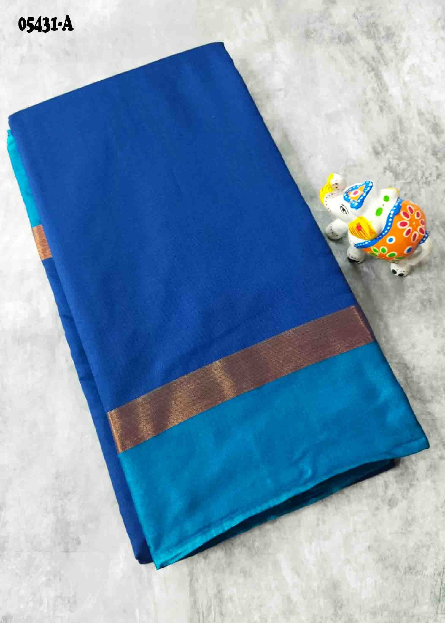 Sonpari - 05431-A NavyBlue Color Aura Silk Saree CM1371179