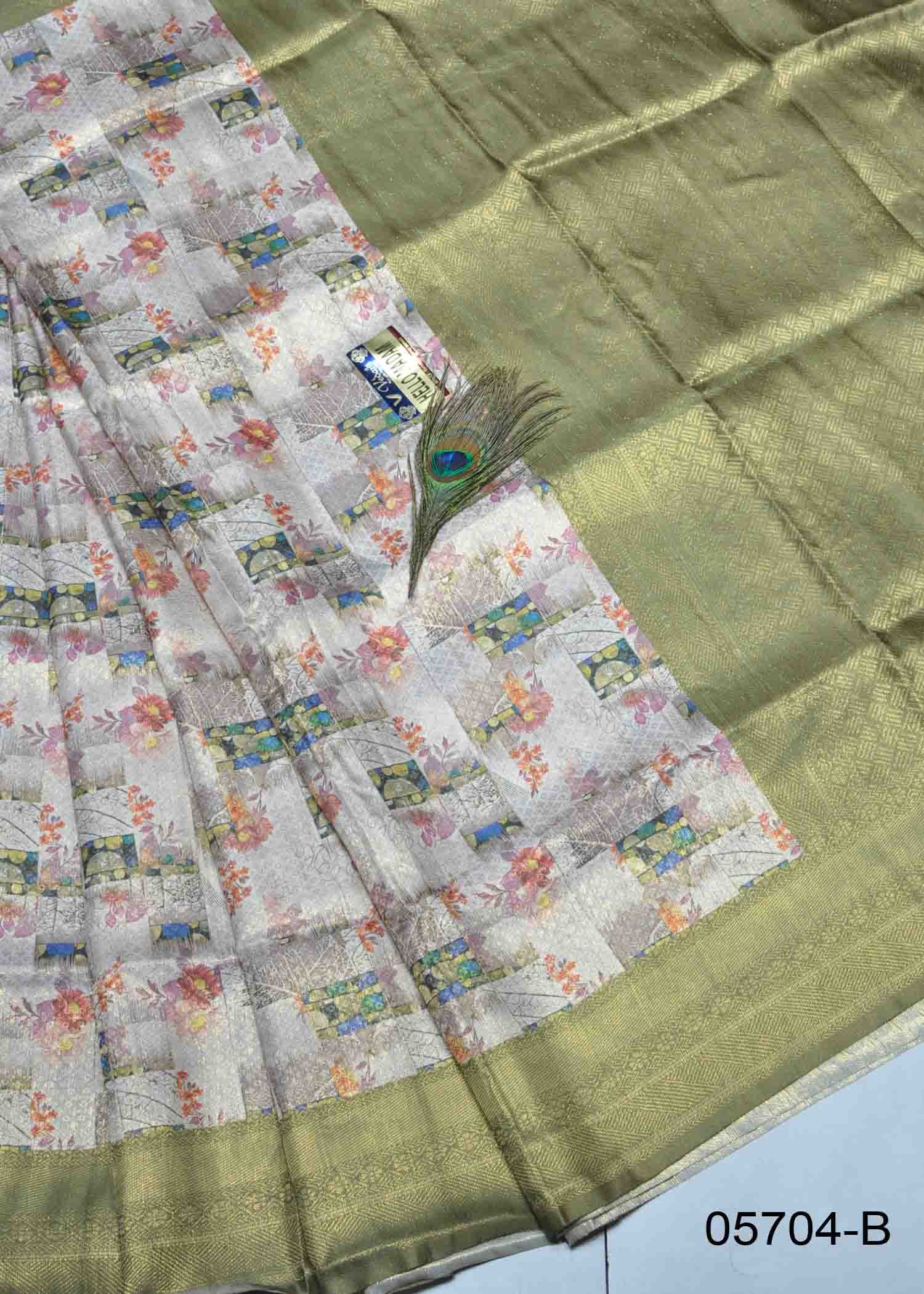 Aananya - 05704-B BassilGreen Color Traditional Soft Silk Saree CM1386817