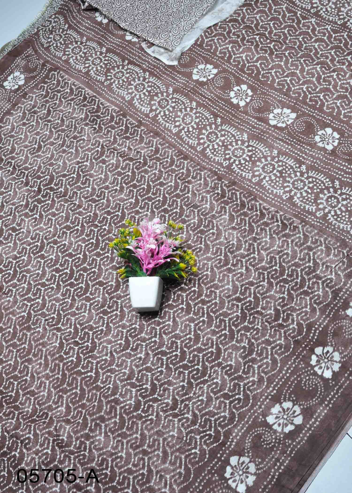 Vaishnavi - 05705-A Brown Color Summer Special Pure Cotton Saree CM1393757(LR3C)