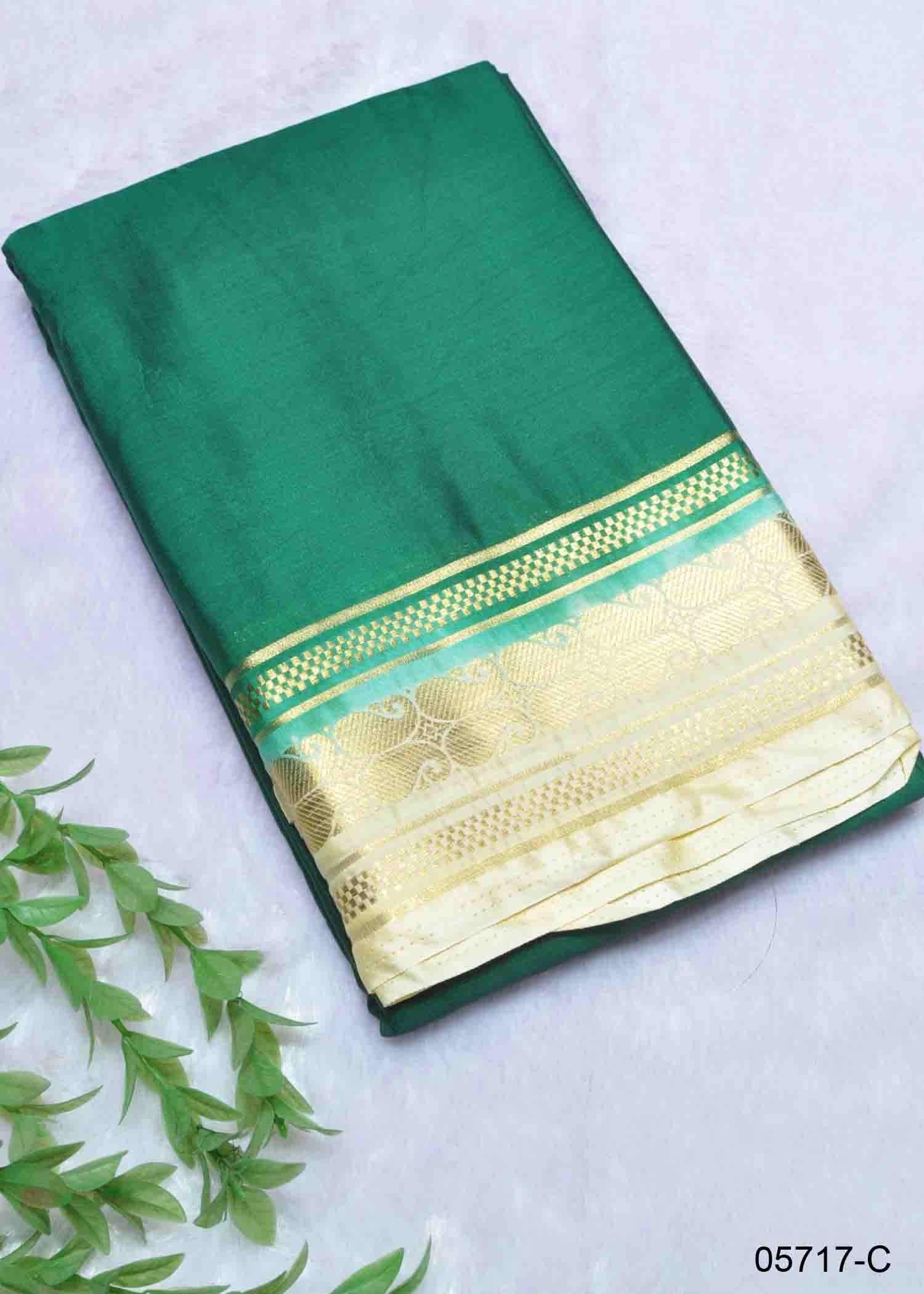 Lavanya - 05717-C Green Color Mysore Crepe Silk Saree CM1405110 (RR5B)
