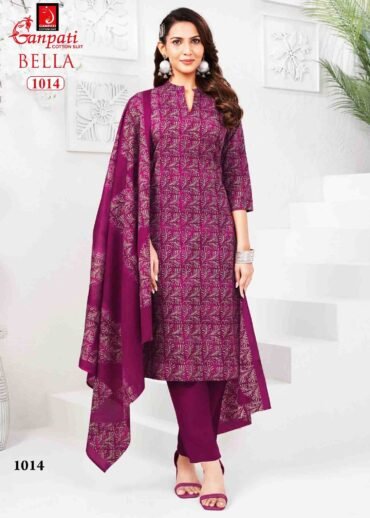 Ganpati Bella Vol-10 - 1014  Purple Color Cotton Salwar Material CM1417646 (RR6E)