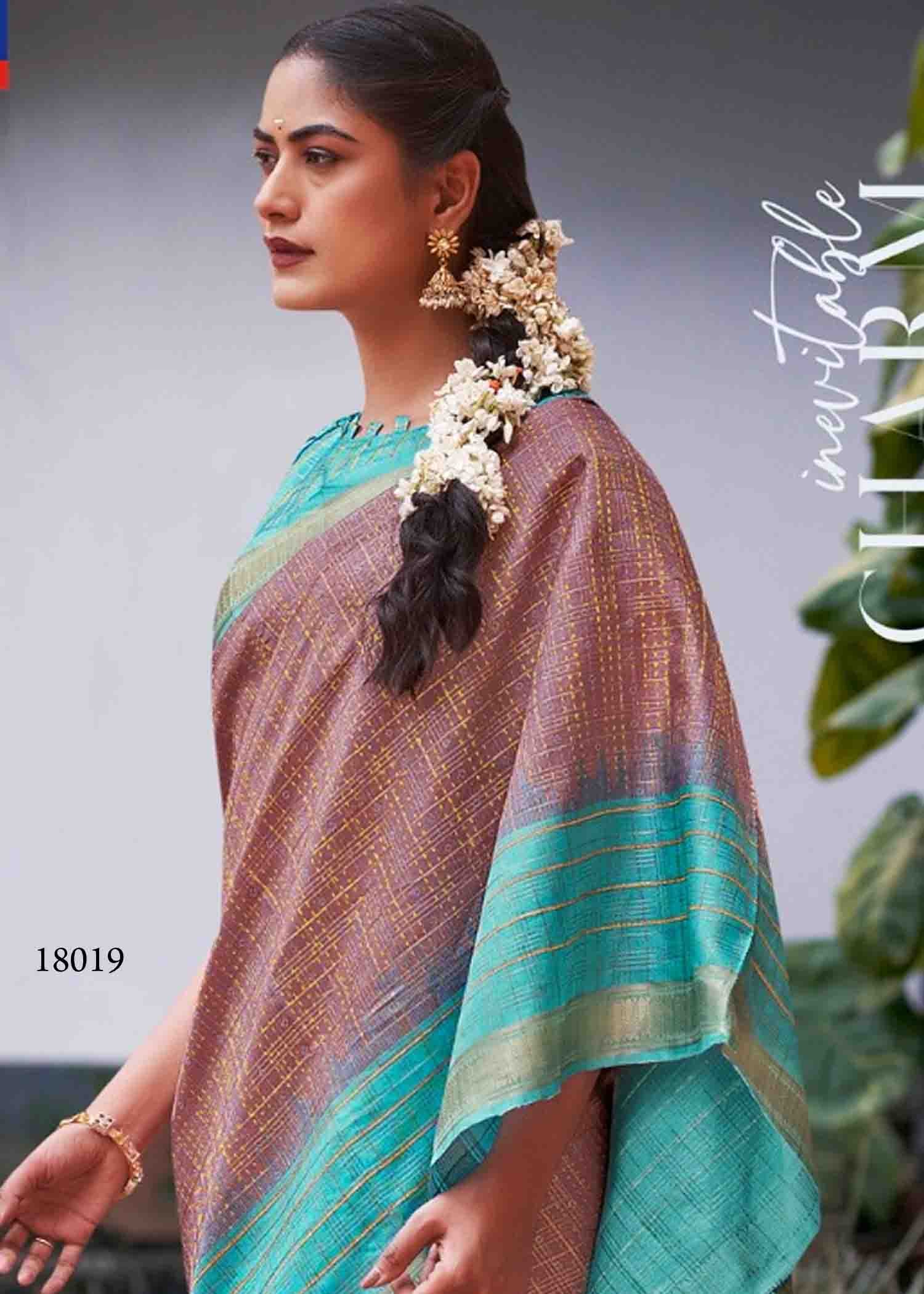 Siddhanth Silk - 18019 TawnyBrown Color Stylish Trendy Fancy Cotton Saree CM1413293 (RR3E)